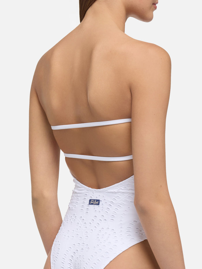 Kayla White Sangallo Lace One-Piece Swimsuit One Piece