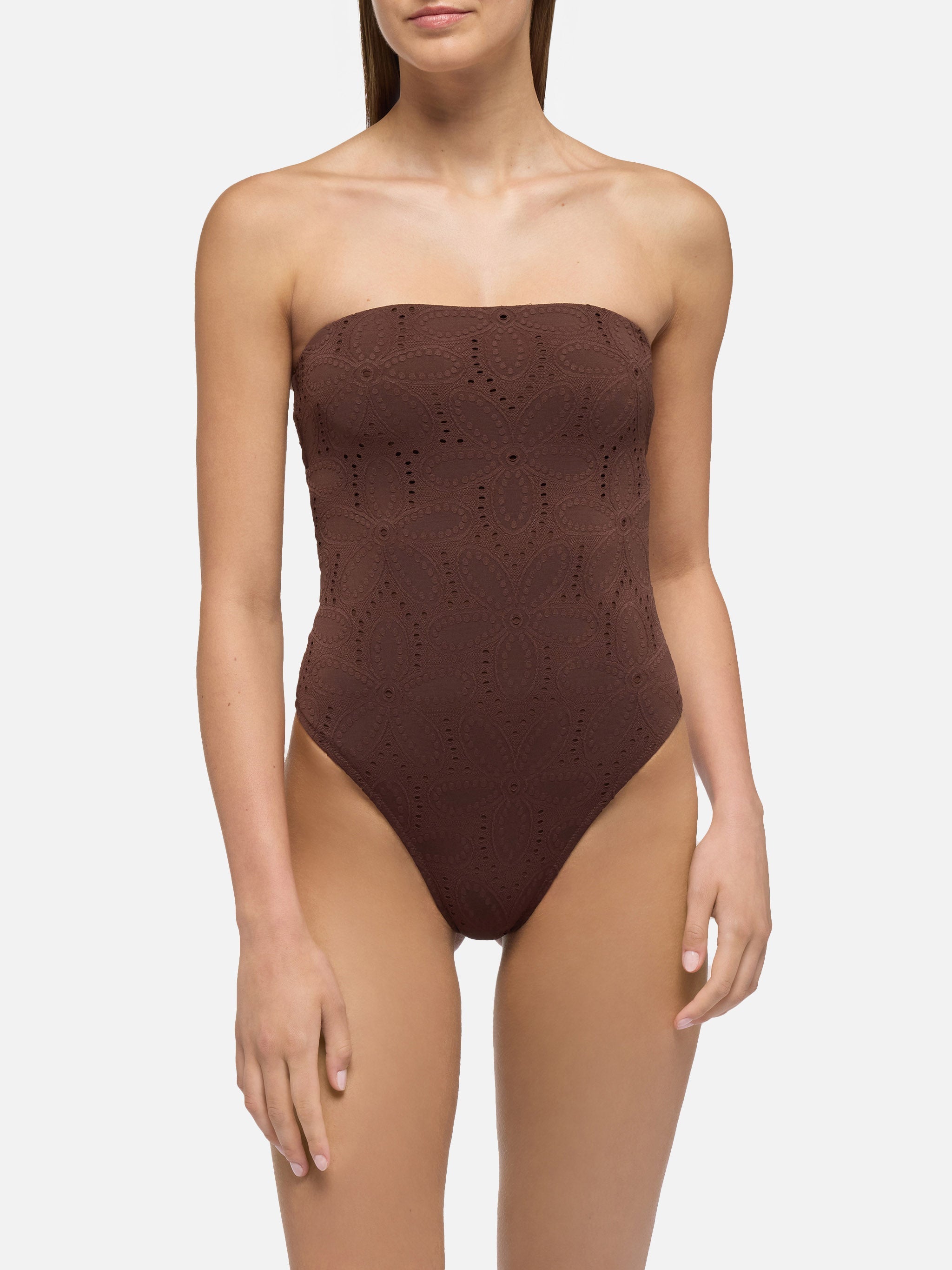Kayla Brown Sangallo Lace One-Piece Swimsuit One Piece