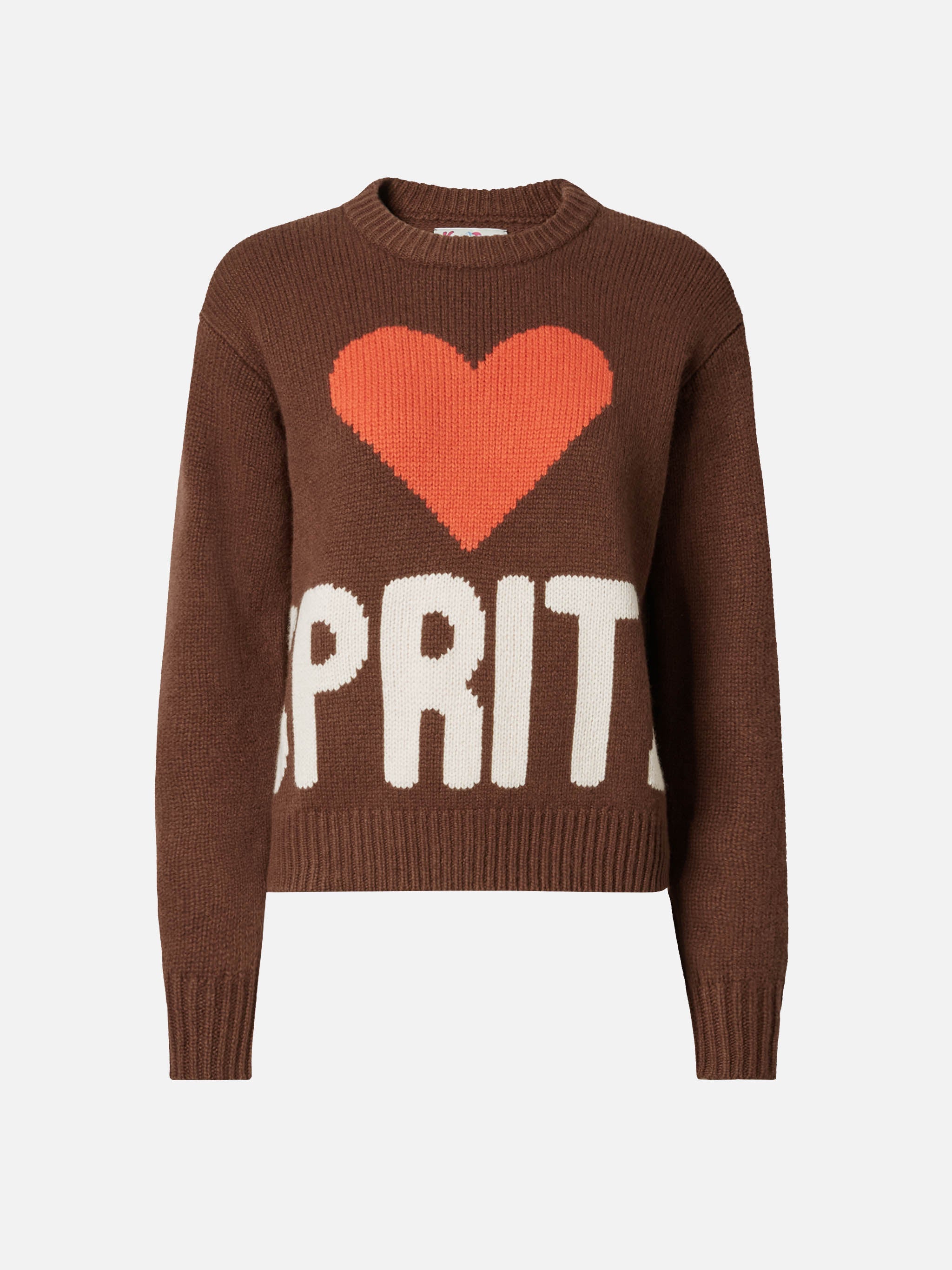 Kyla Wool Sweater Brown With Spritz Jacquard