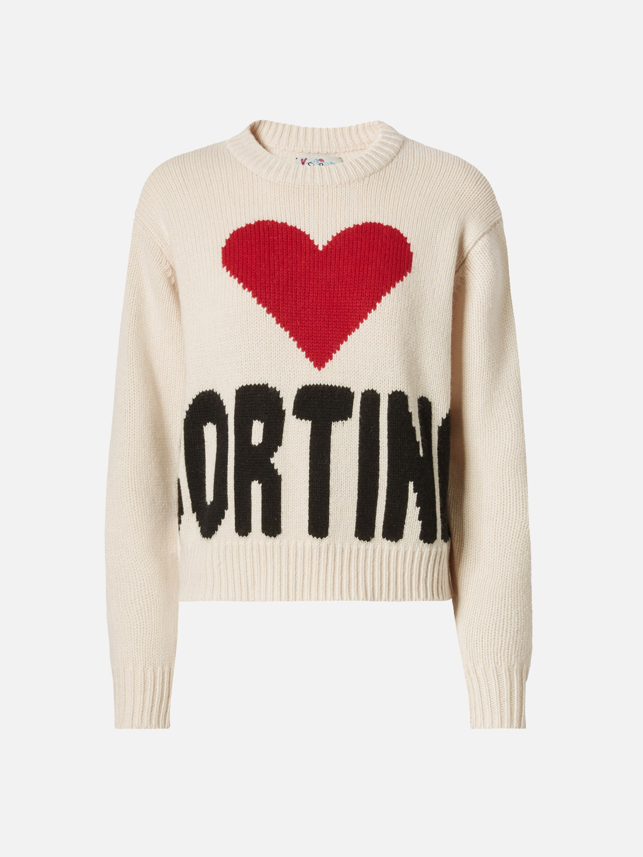 Kyla Wool Sweater White With Cortina Jacquard