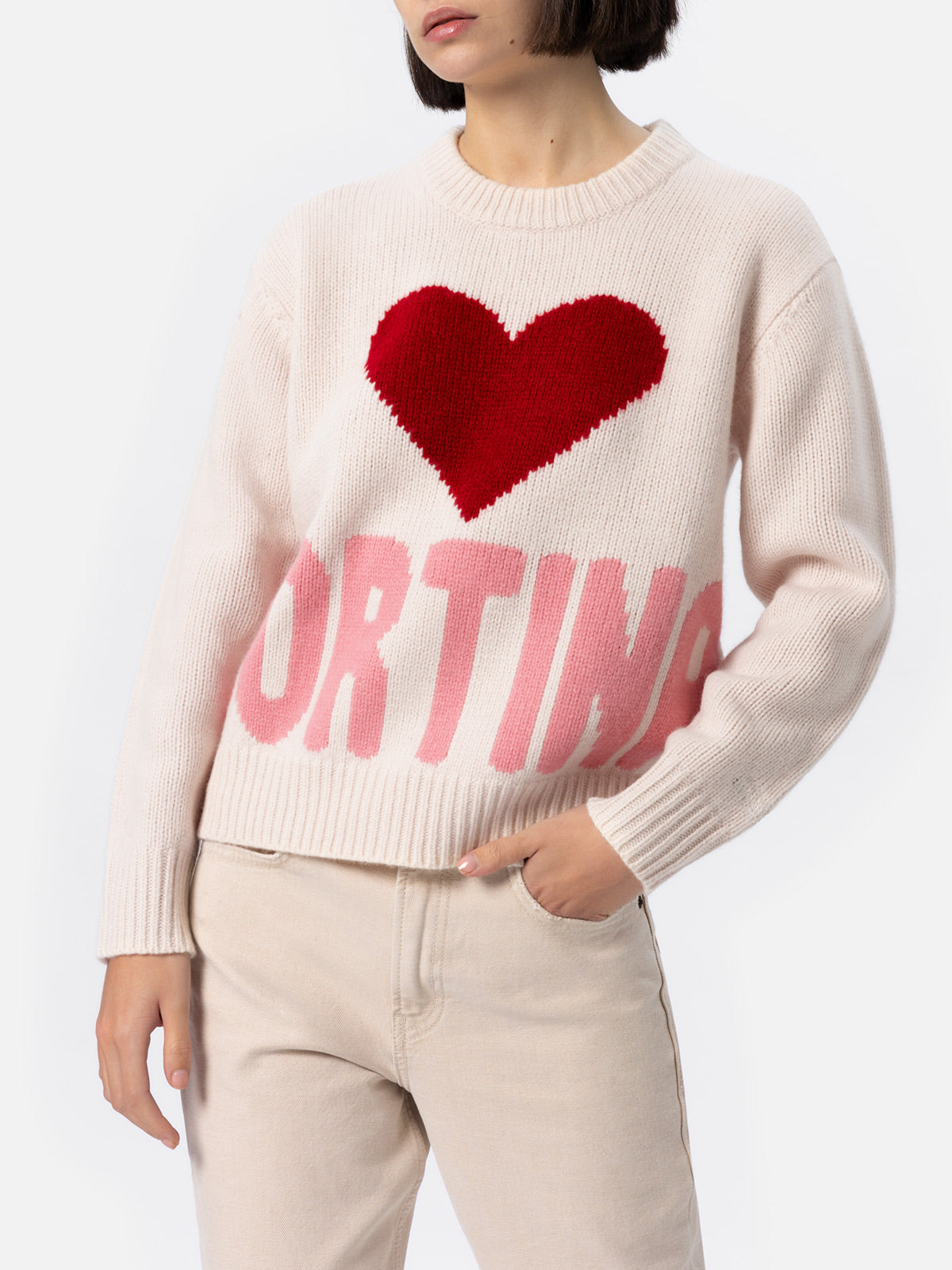 Kyla White Fair Isle Cortina Sweater
