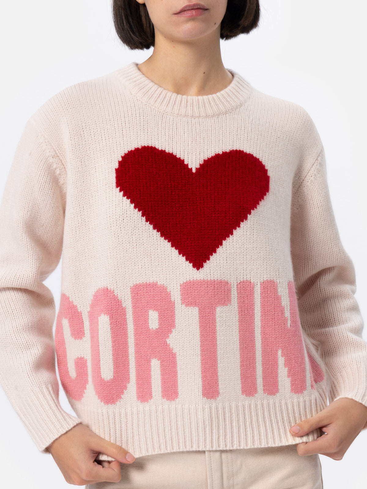 Kyla White Fair Isle Cortina Sweater