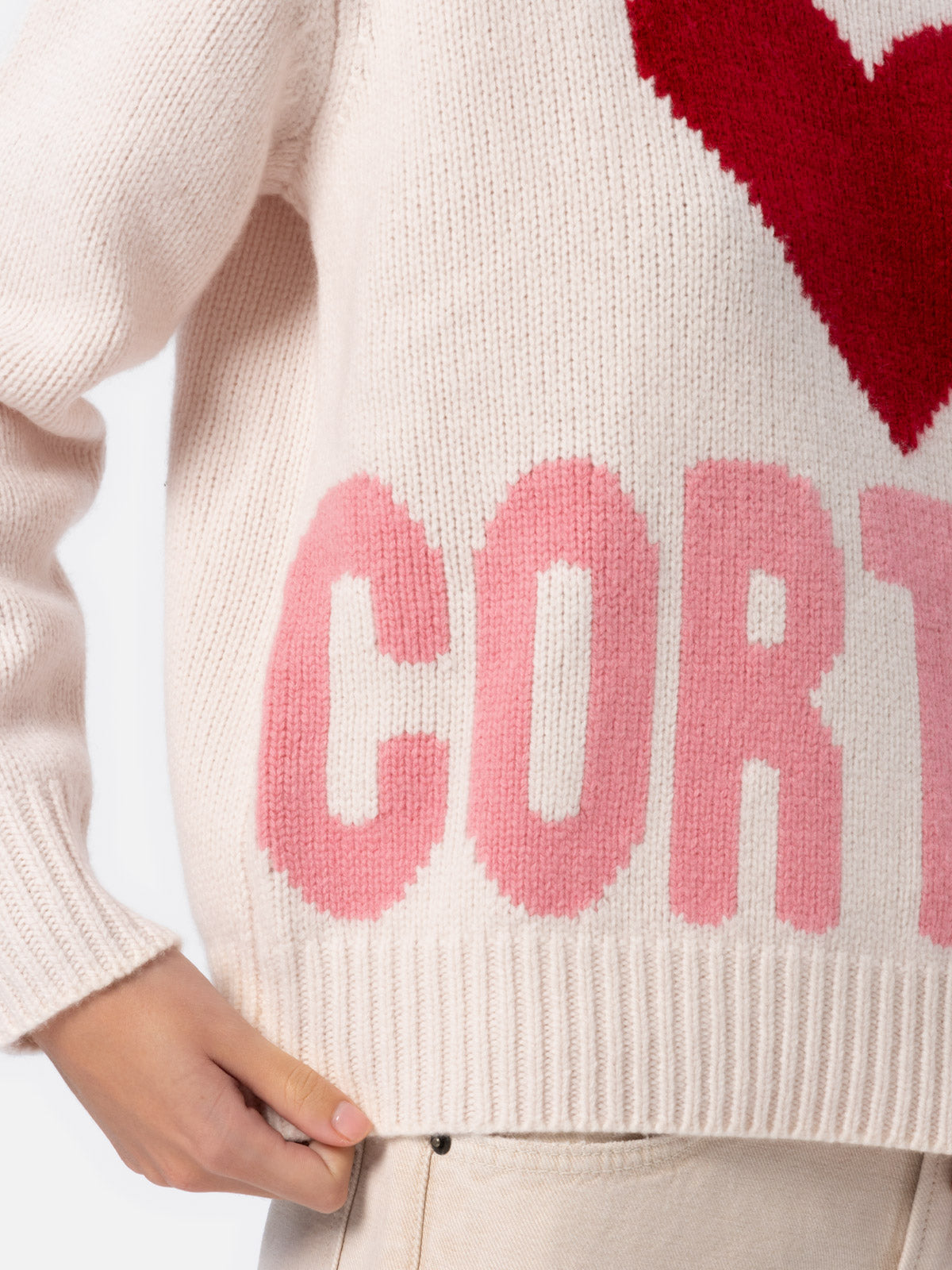 Kyla White Fair Isle Cortina Sweater