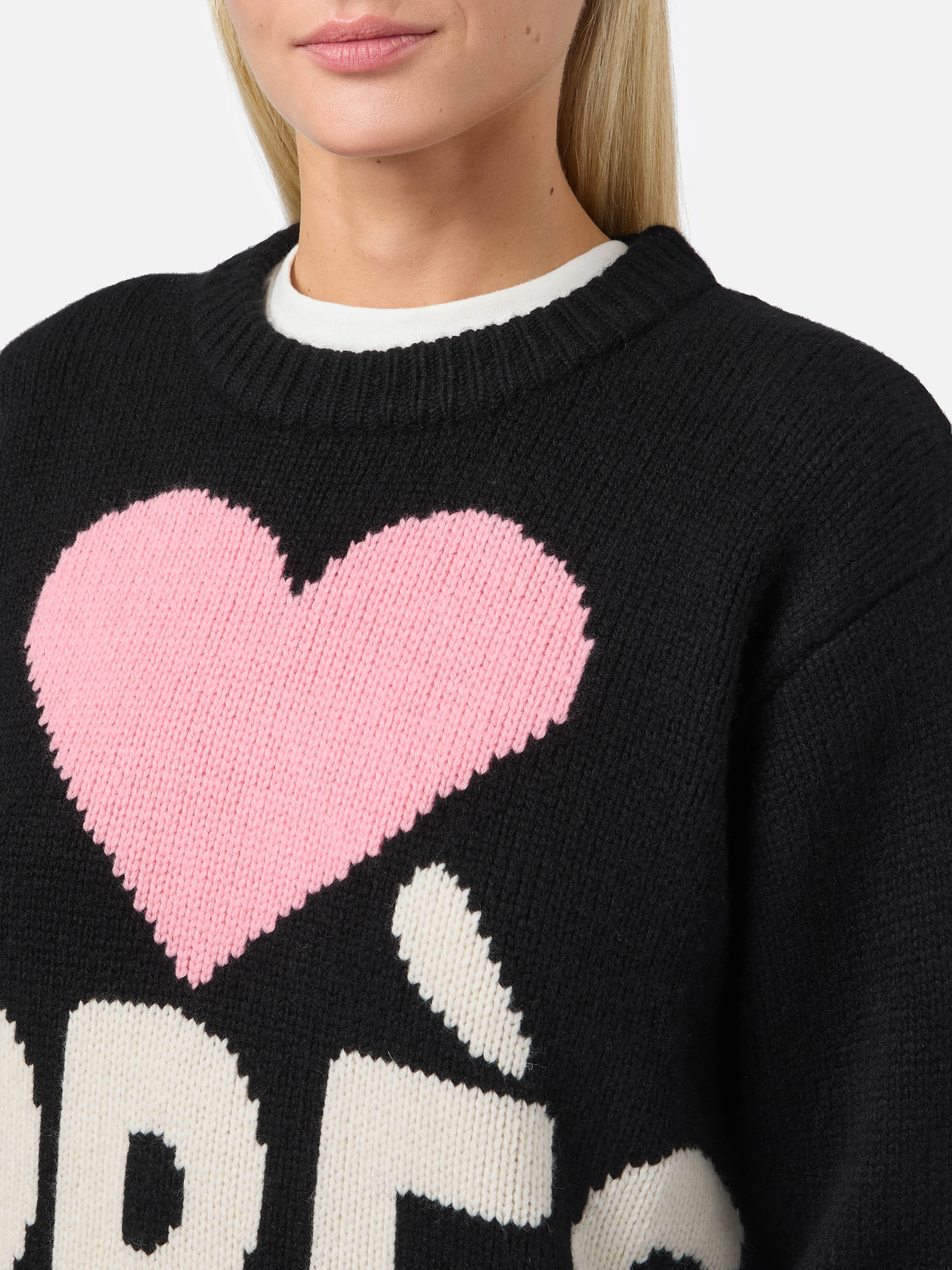 Kyla Wool Sweater Black With Après Jacquard