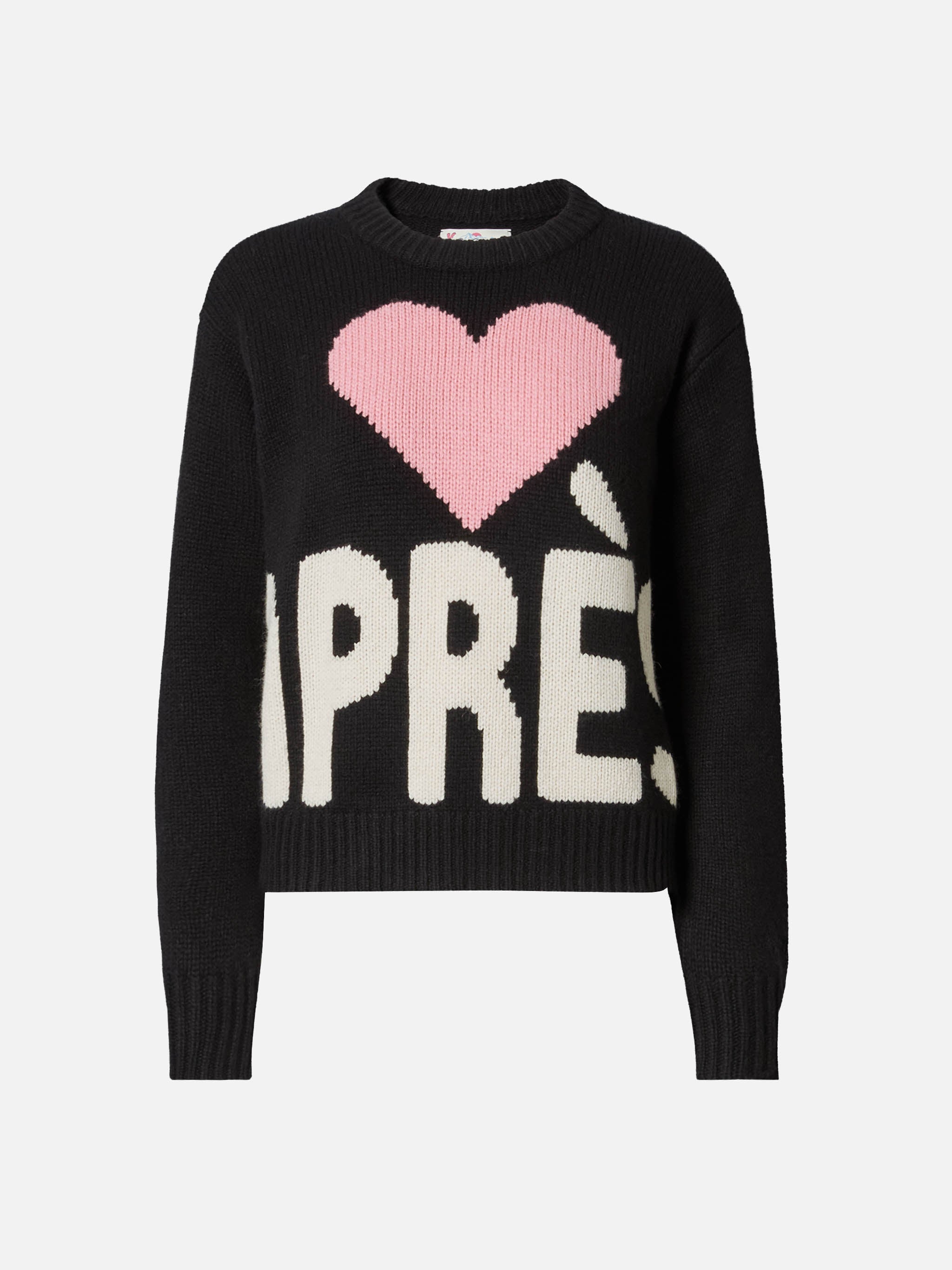 Kyla Wool Sweater Black With Après Jacquard