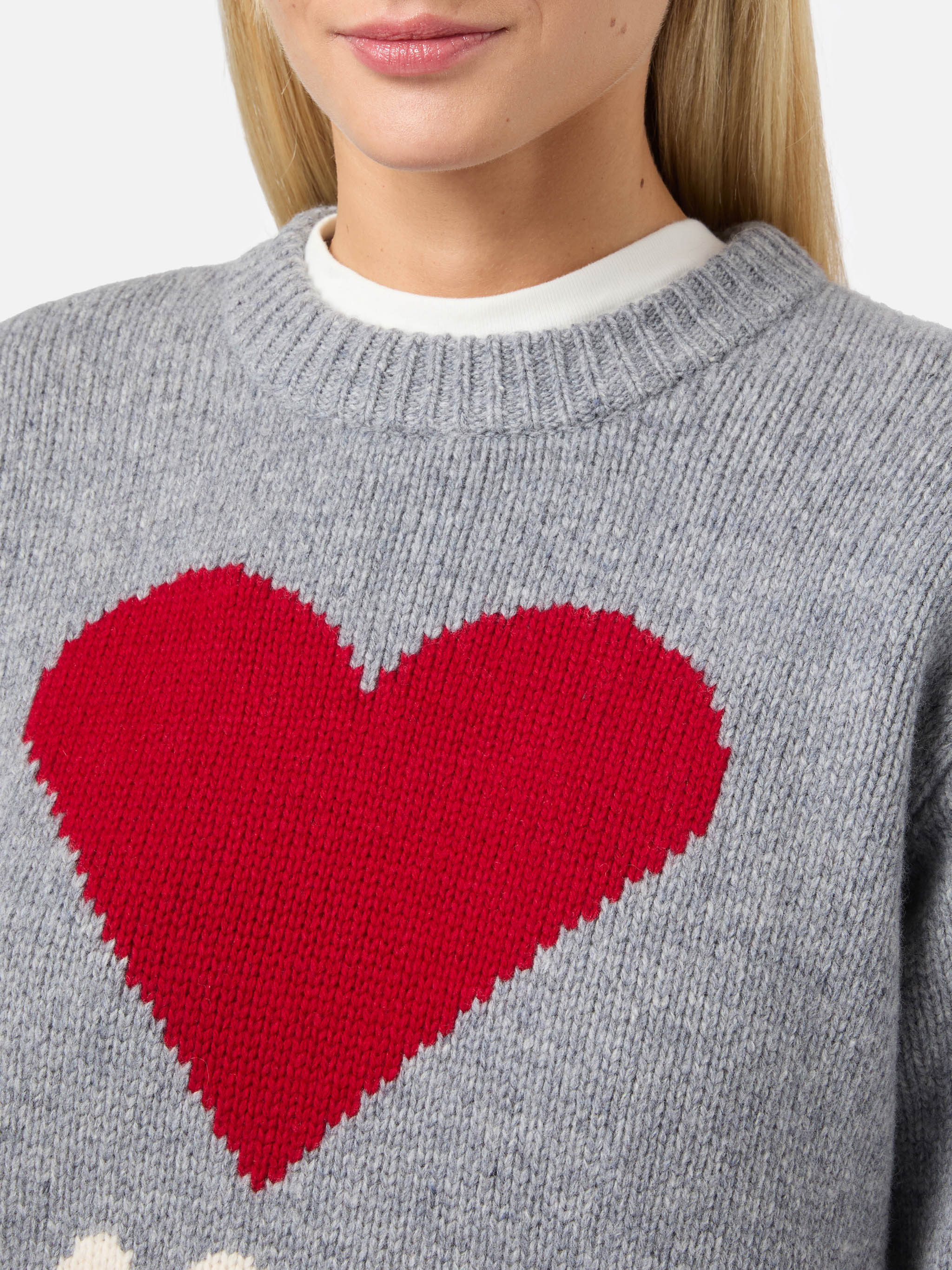 Kyla Wool Sweater Grey With St. Moritz Jacquard
