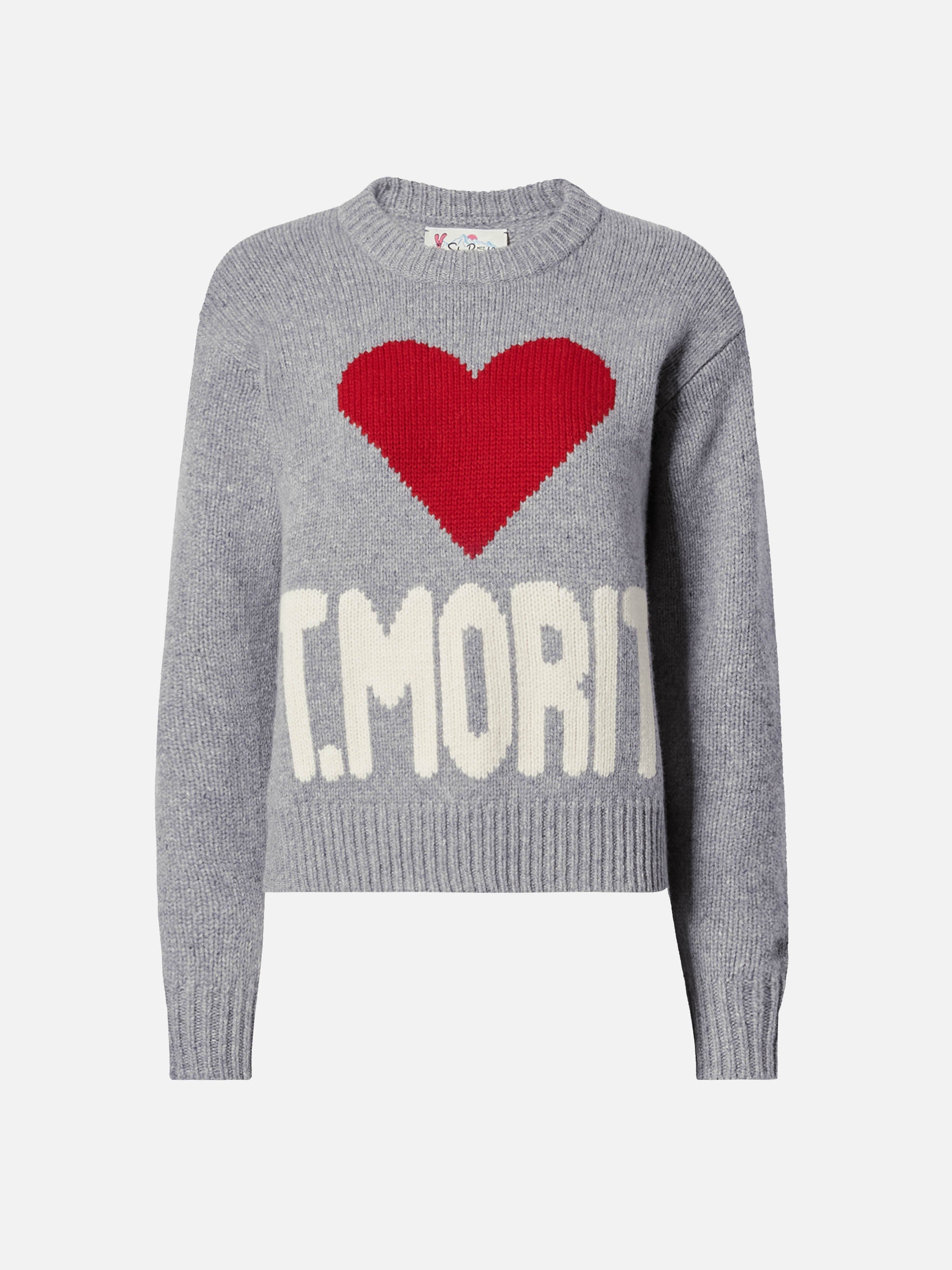 Kyla Wool Sweater Grey With St. Moritz Jacquard