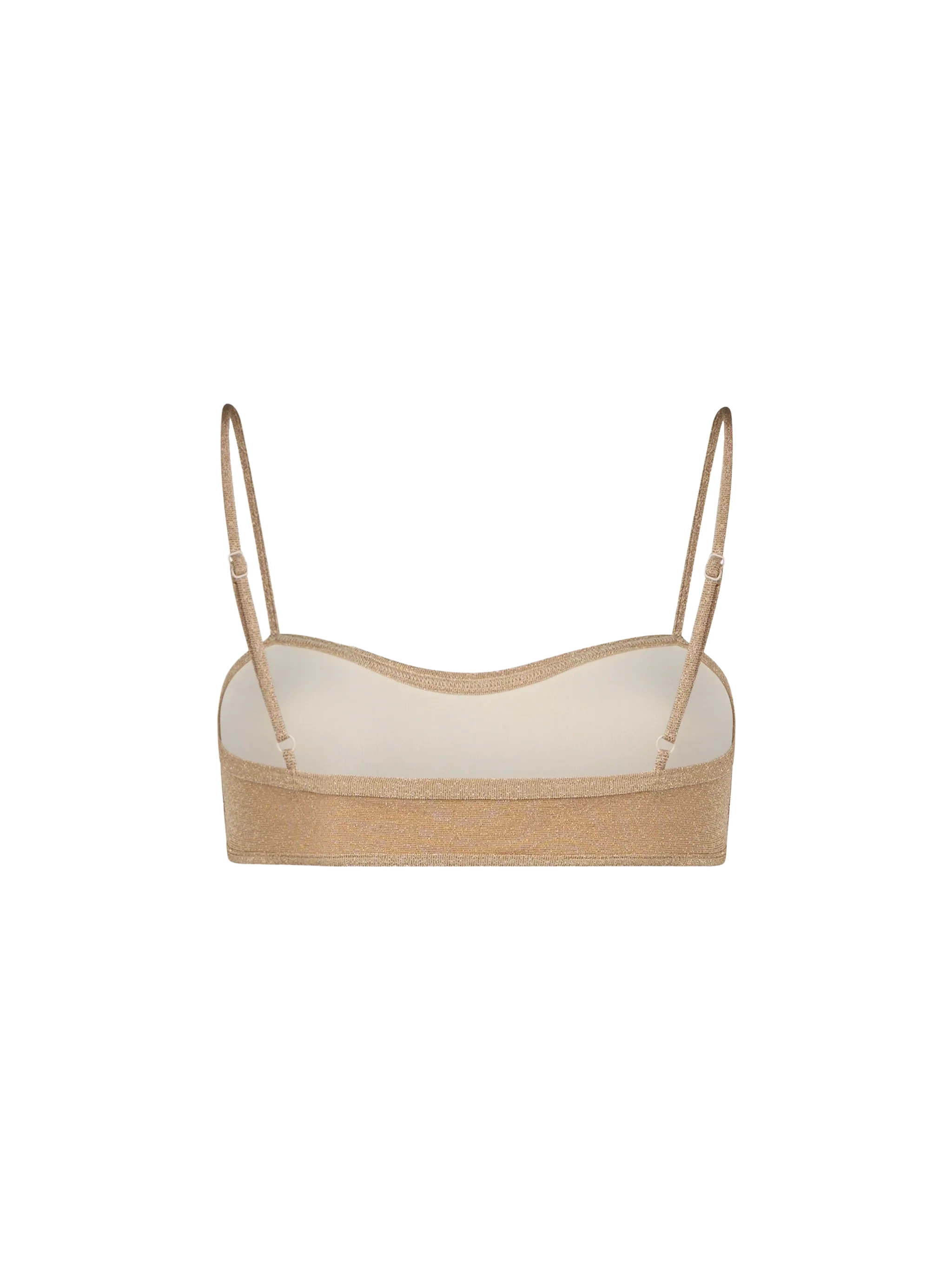 Laryn Lurex Bralette Bikini Top White