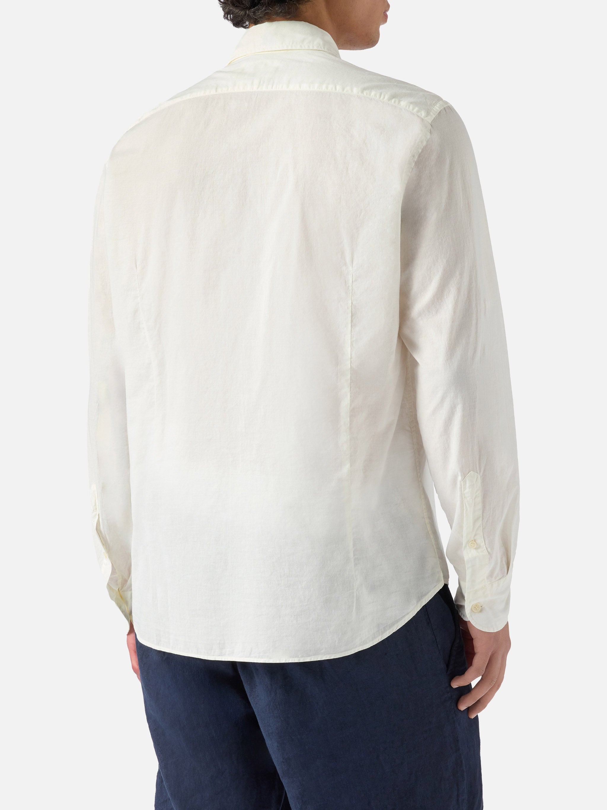 Cream Chemise Shirt Pure Cotton White