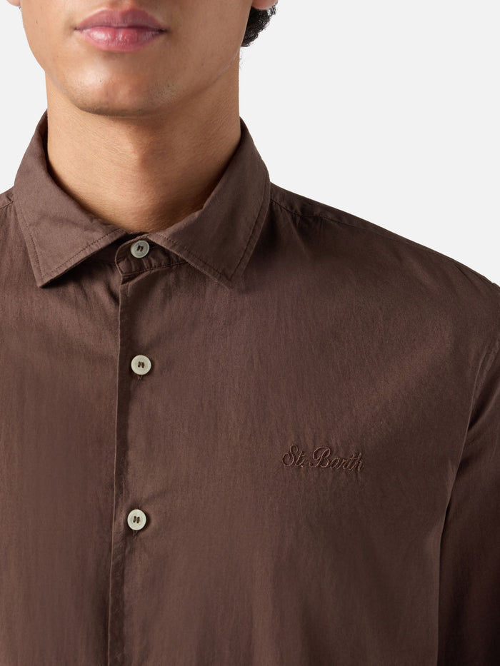 Brown Chemise Shirt Pure Cotton
