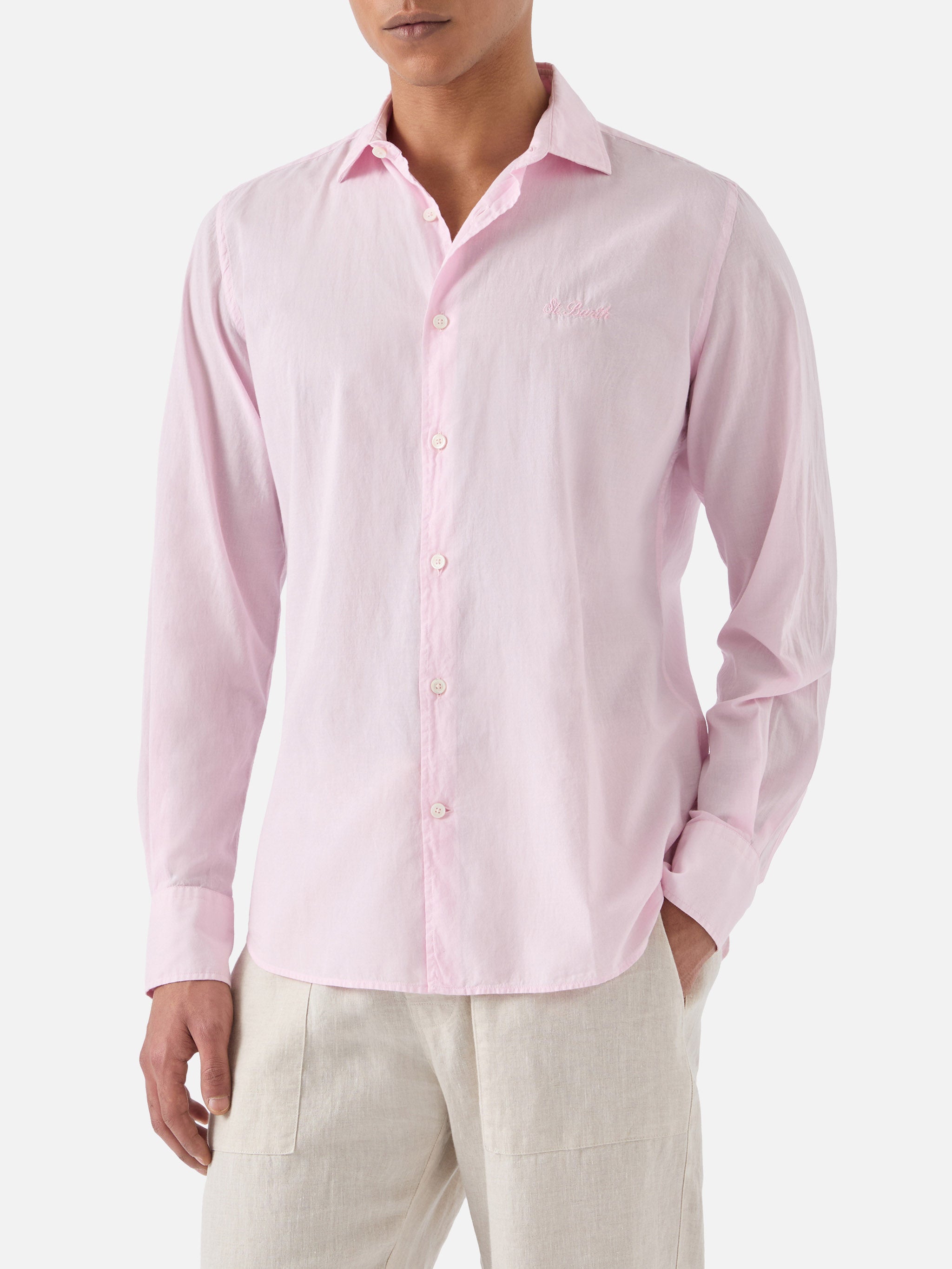 Pink Chemise Shirt Pure Cotton Voile