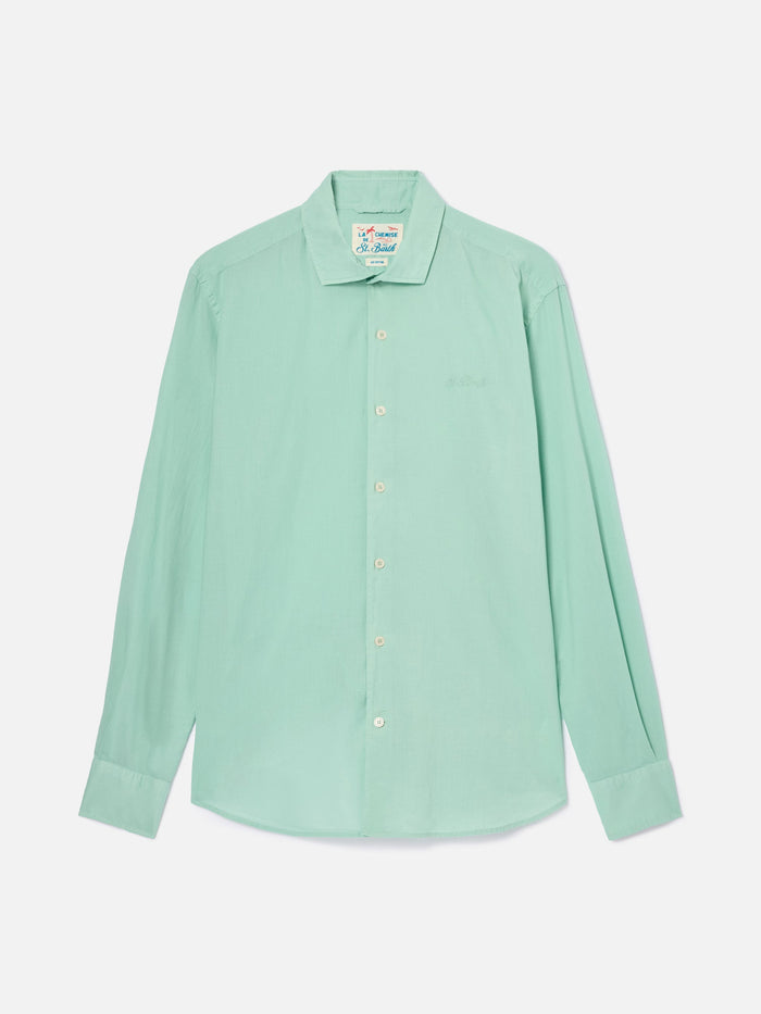 Sage Green Chemise Shirt Pure Cotton Voile