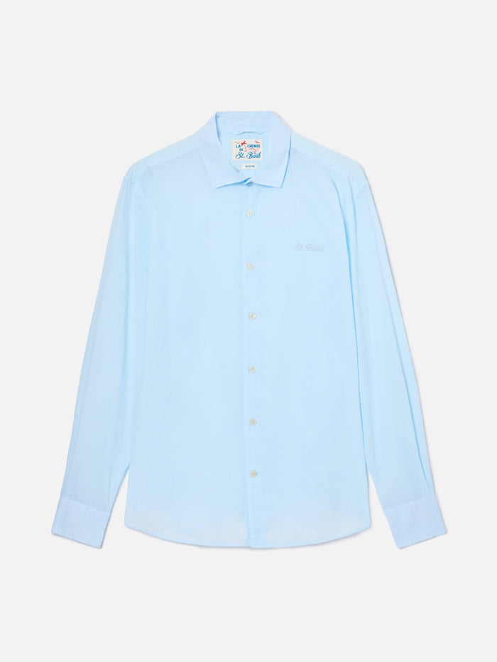 Light Blue Chemise Shirt Pure Cotton Voile