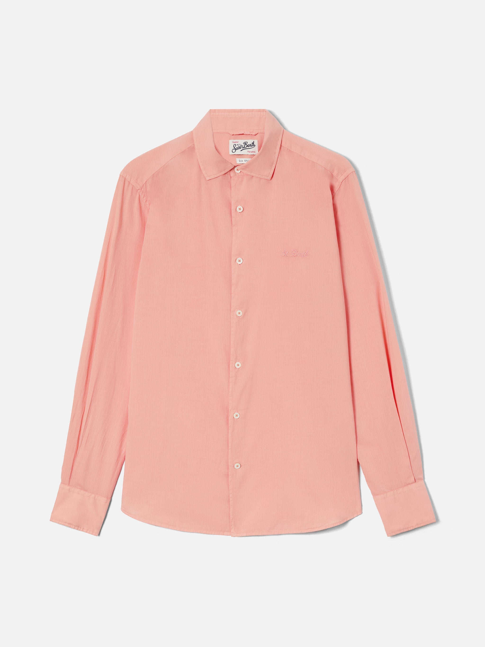 Peach Chemise Shirt Pure Cotton Orange