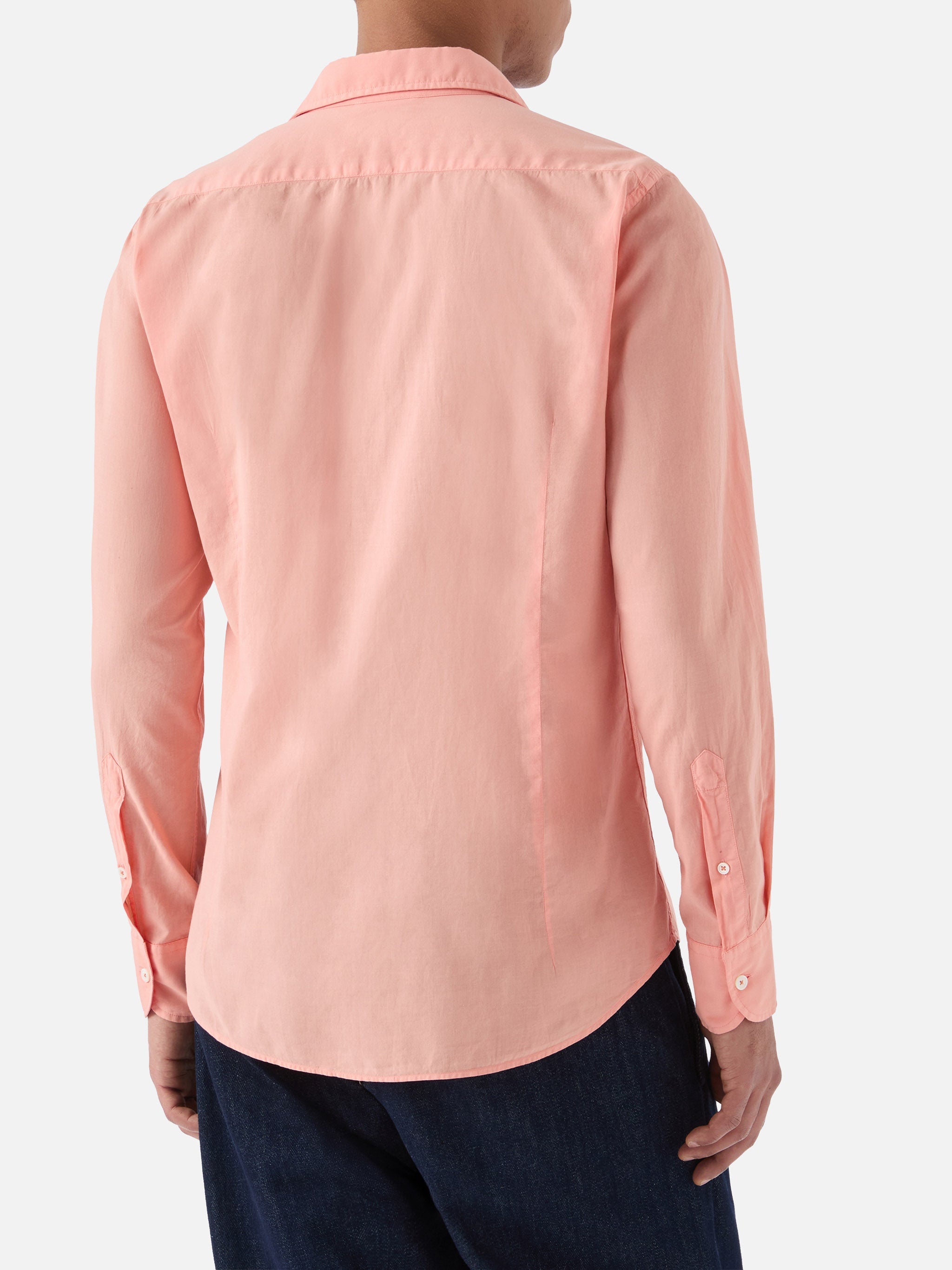 Peach Chemise Shirt Pure Cotton Orange