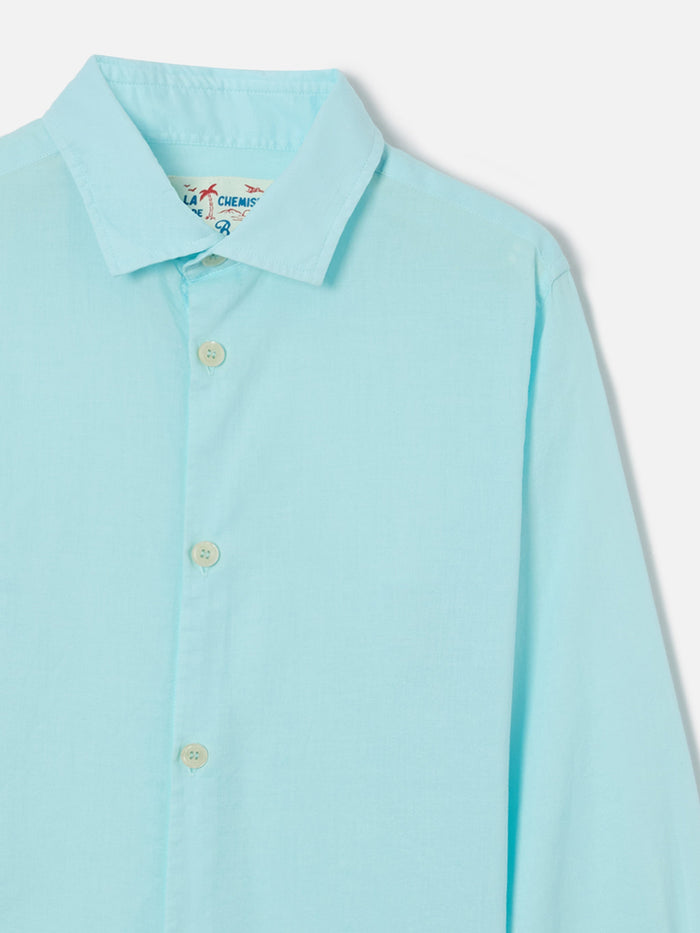Water Green Chemise Jr Shirt Cotton Voile
