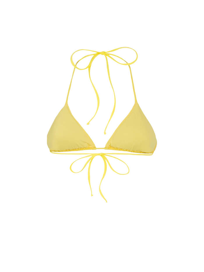 Leah Light Yellow Triangle Bikini Top