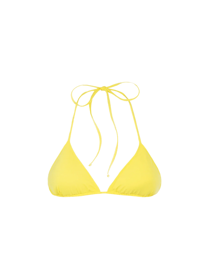 Leah Light Yellow Triangle Bikini Top