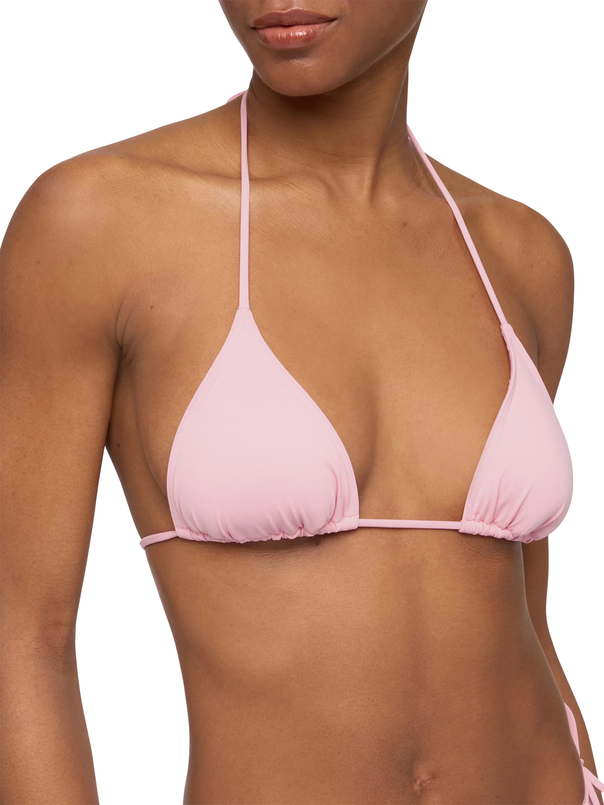 Leah Pink Triangle Top Swimsuit