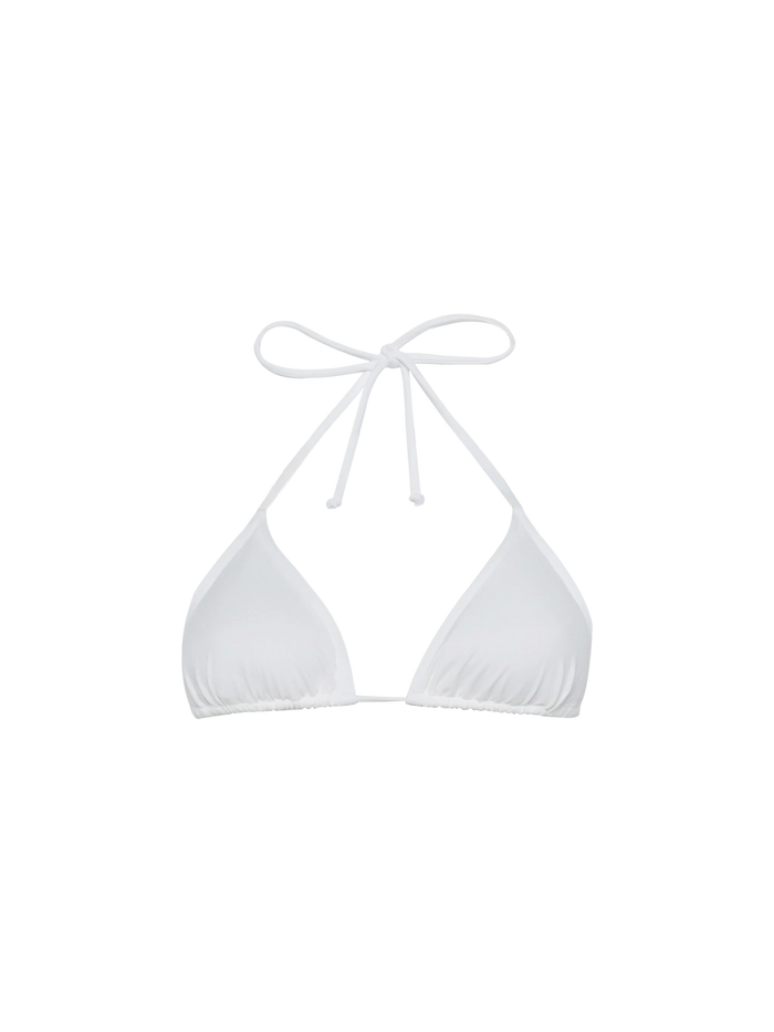 Leah White Triangle Top Swimsuit