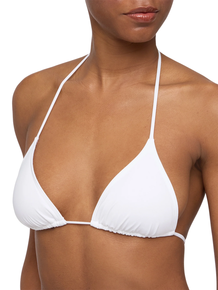 Leah White Triangle Top Swimsuit