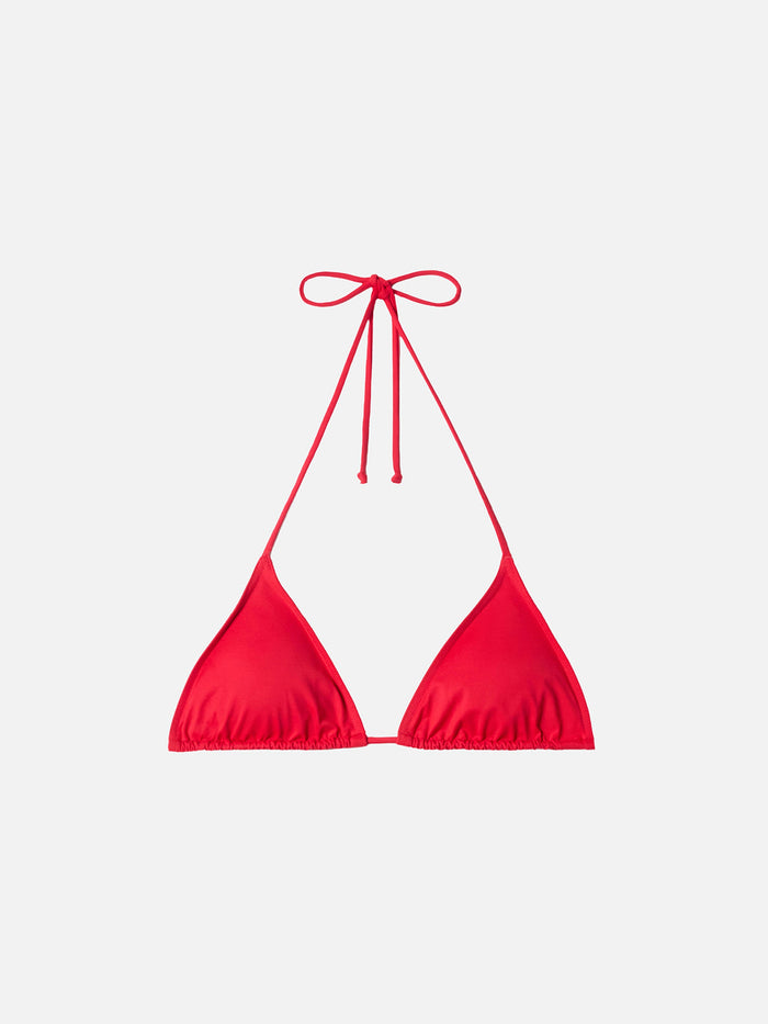Leah Red Triangle Top Swimsuit