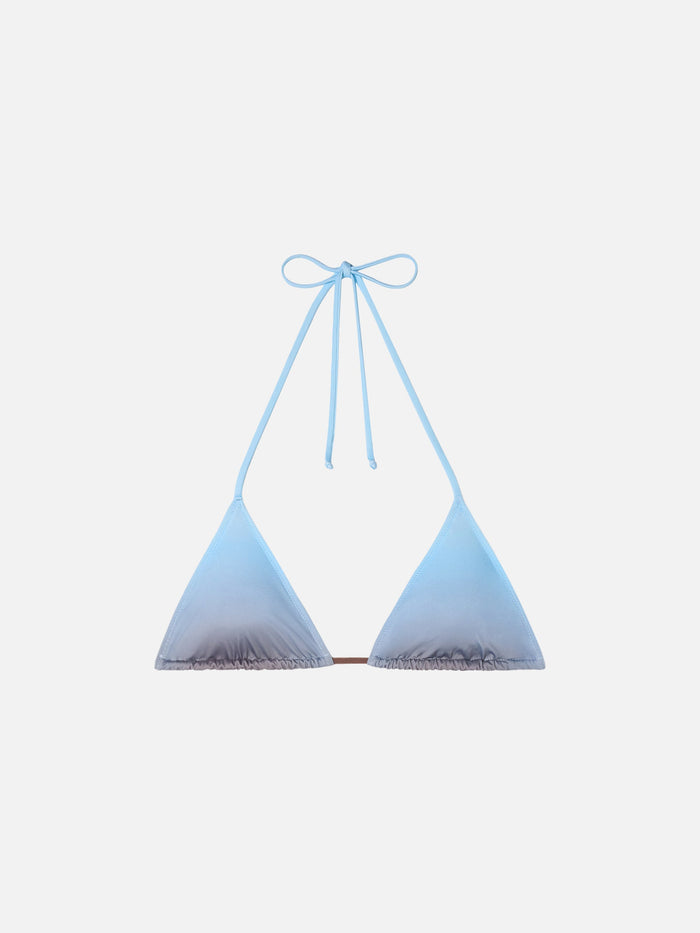 Leah Triangle Top With Gradient Print Sky