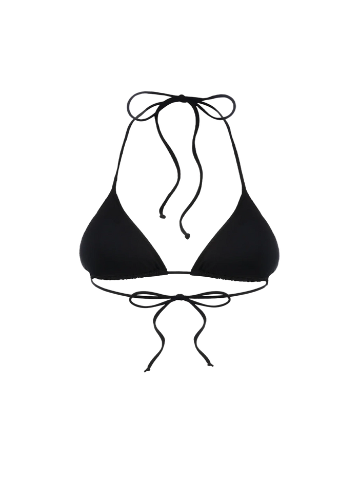 Leah Black Triangle Bikini Top