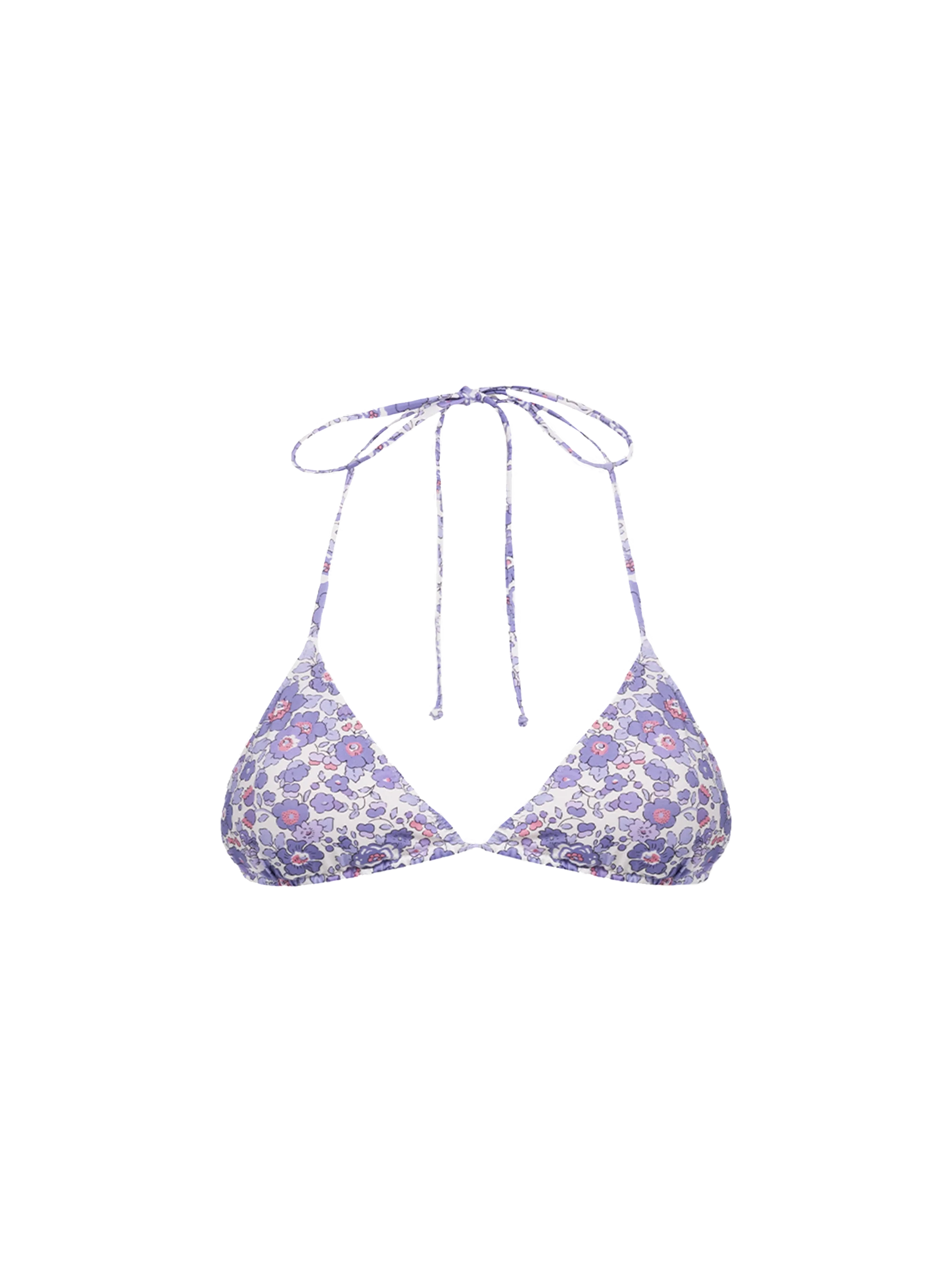 Leah Betsy Liberty Fabric Cotton Triangle Bikini Top | Special Edition Pink