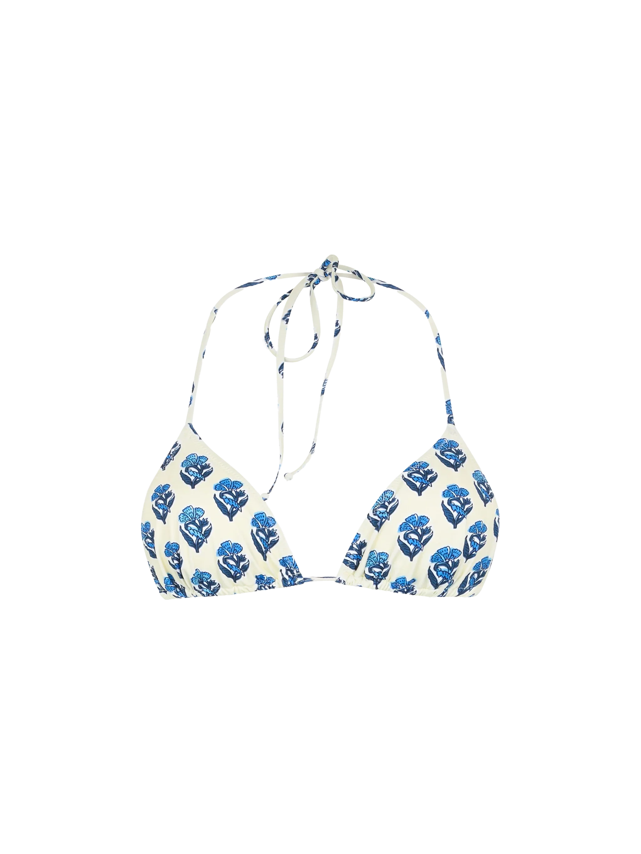 Jaipur Floral Leah Triangle Swimsuit Top White