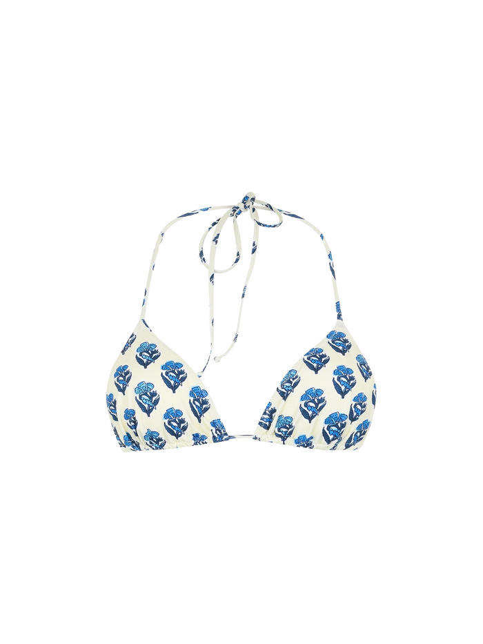 Jaipur Floral Leah Triangle Swimsuit Top White
