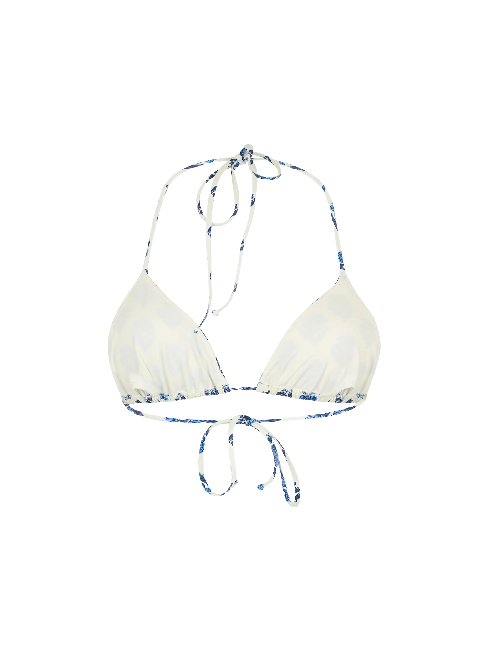 Jaipur Floral Leah Triangle Swimsuit Top White