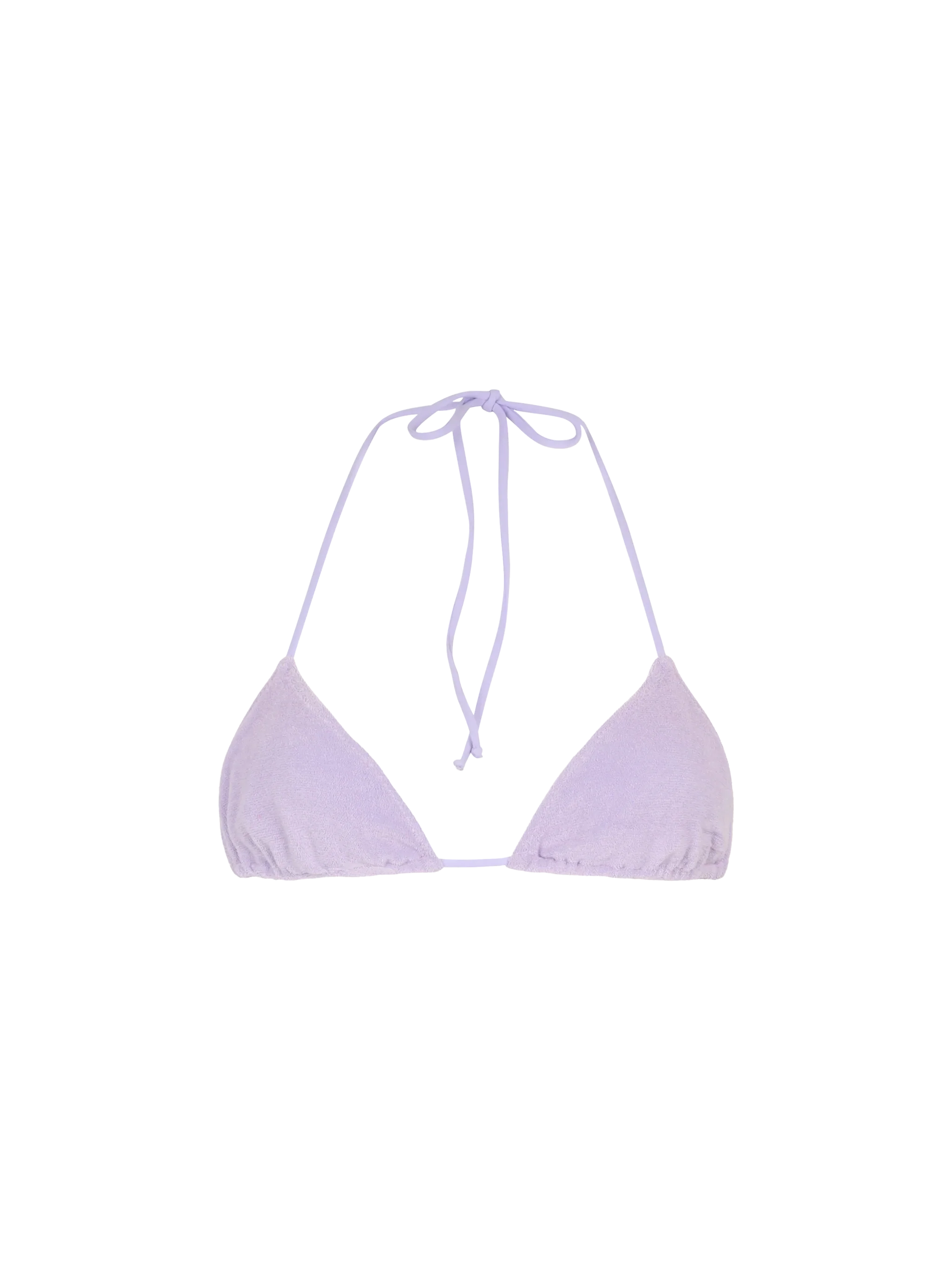 Leah Lilac Terry Triangle Bikini Top Pink