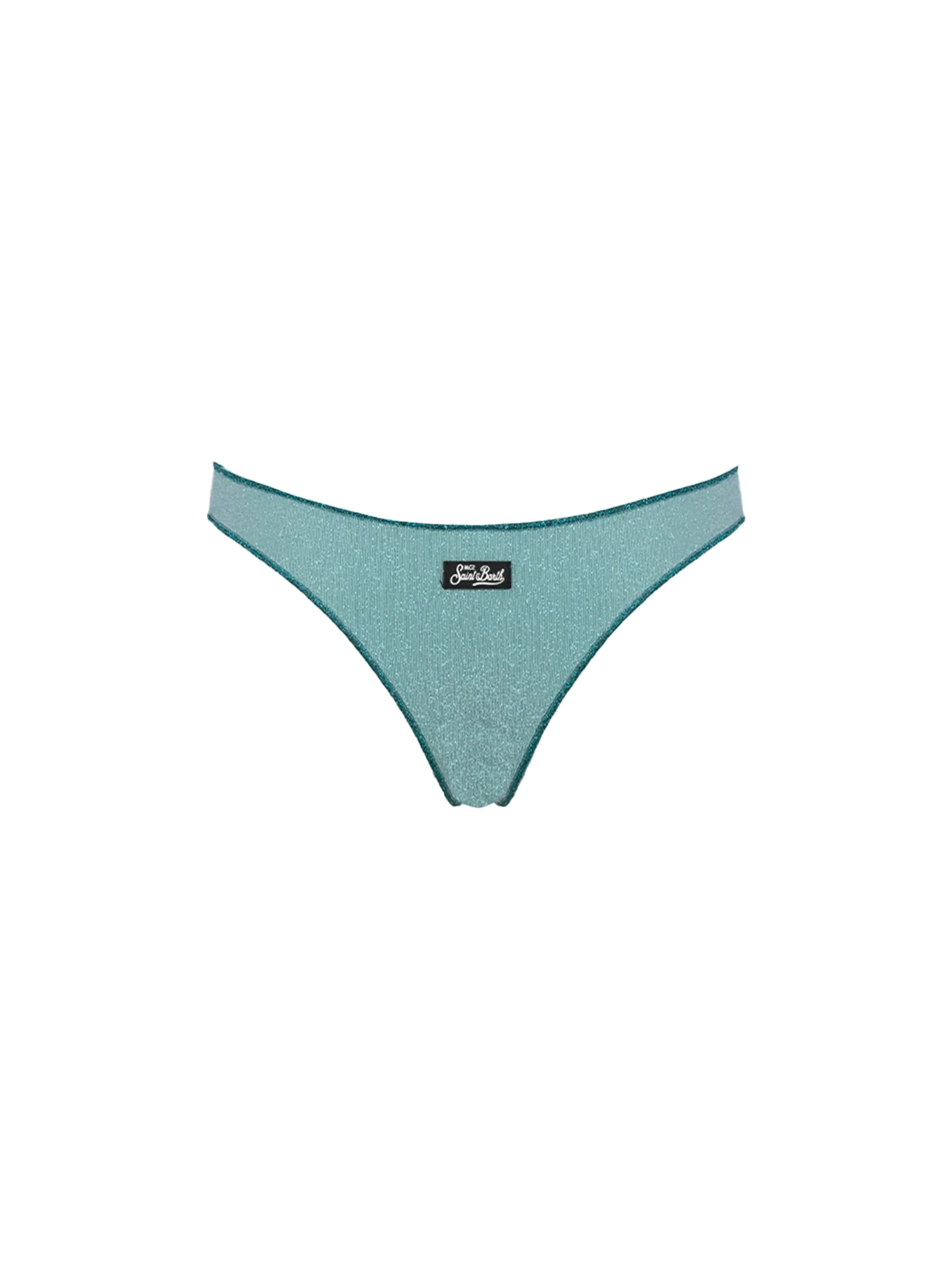 Naomi Water Green Lurex Cheeky Swim Briefs Bottom