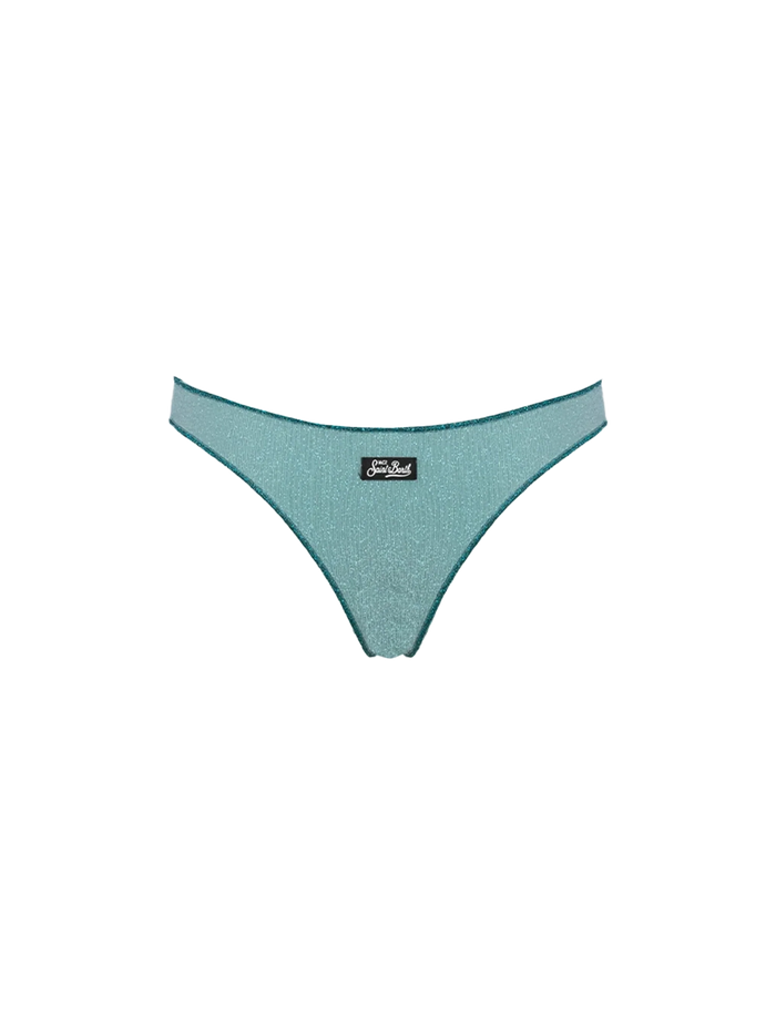 Naomi Water Green Lurex Cheeky Swim Briefs Bottom