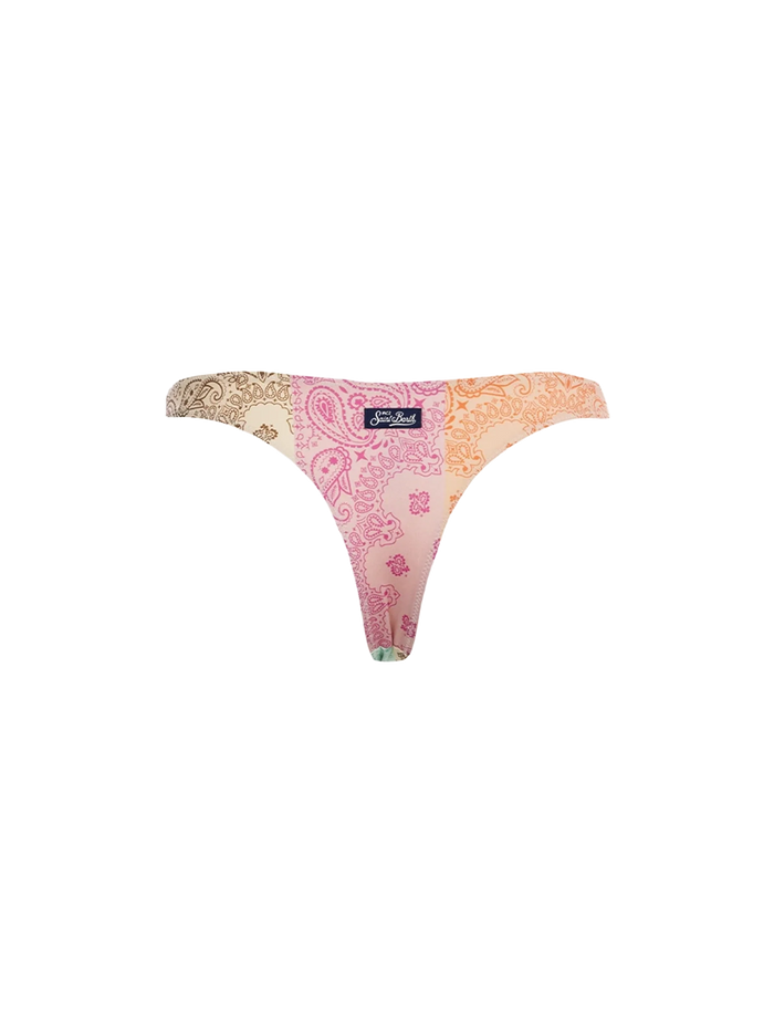 Naomi Multicolor Bandana Cheeky Bikini Briefs Bottom