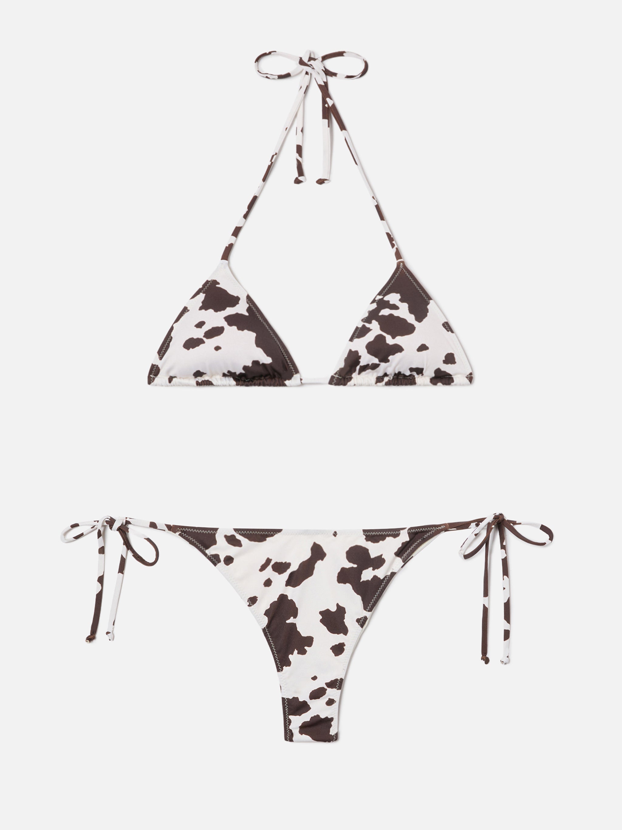 Leah Teen Cow Print Bikini White