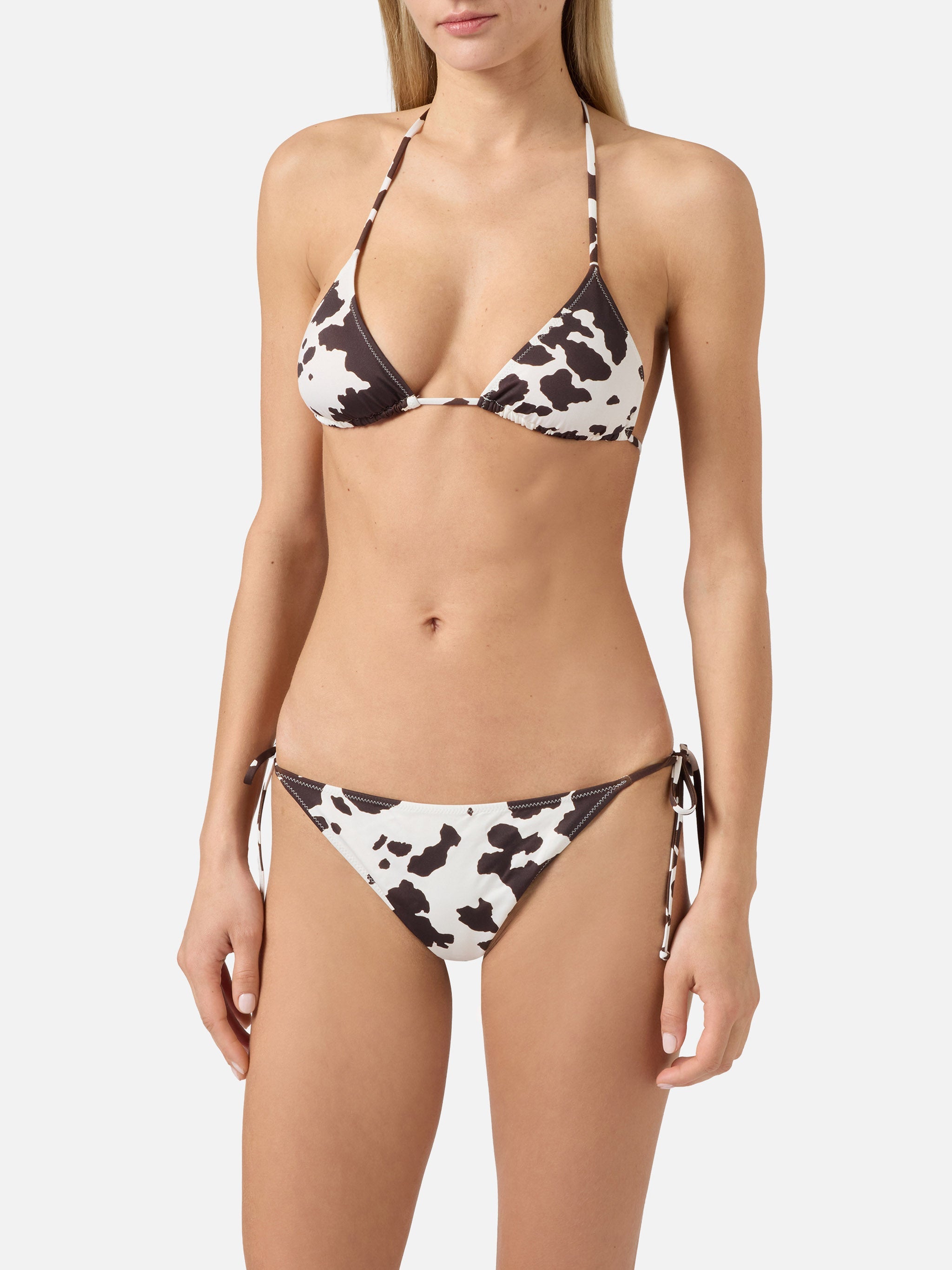 Leah Teen Cow Print Bikini White