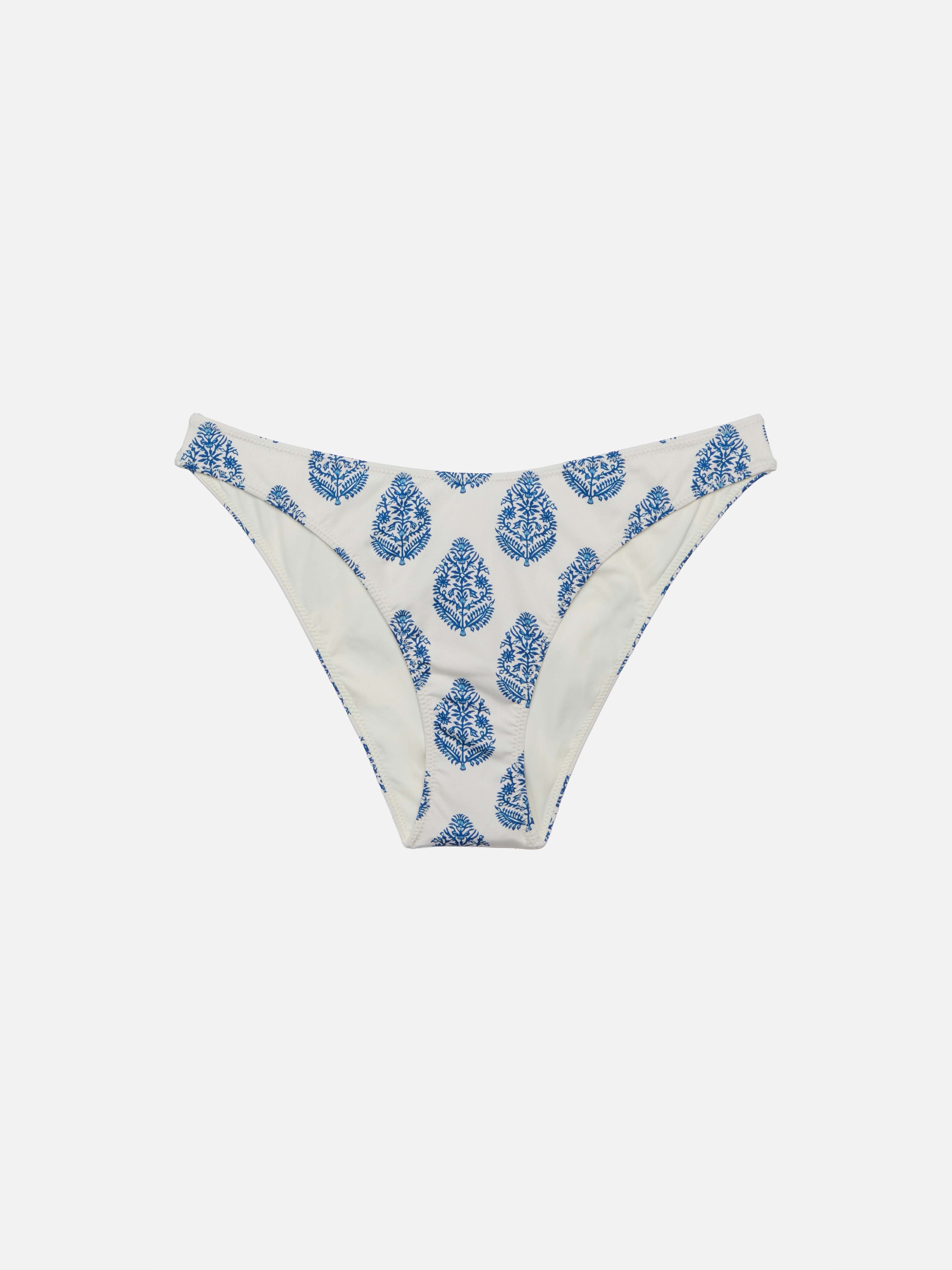Lido Classic Swim Briefs With Paisley Print White Bottom