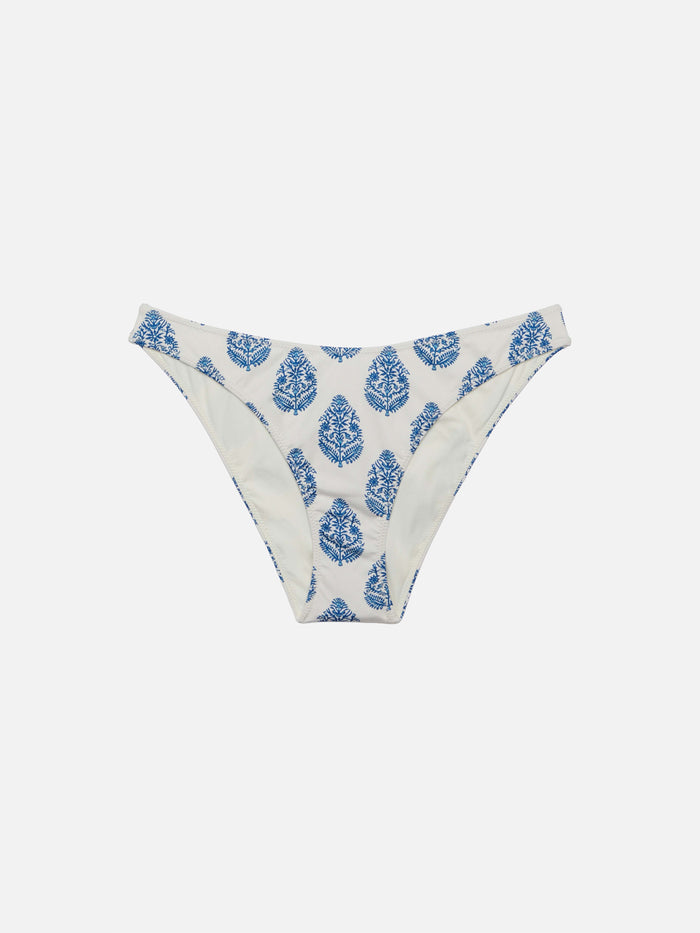 Lido Classic Swim Briefs With Paisley Print White Bottom