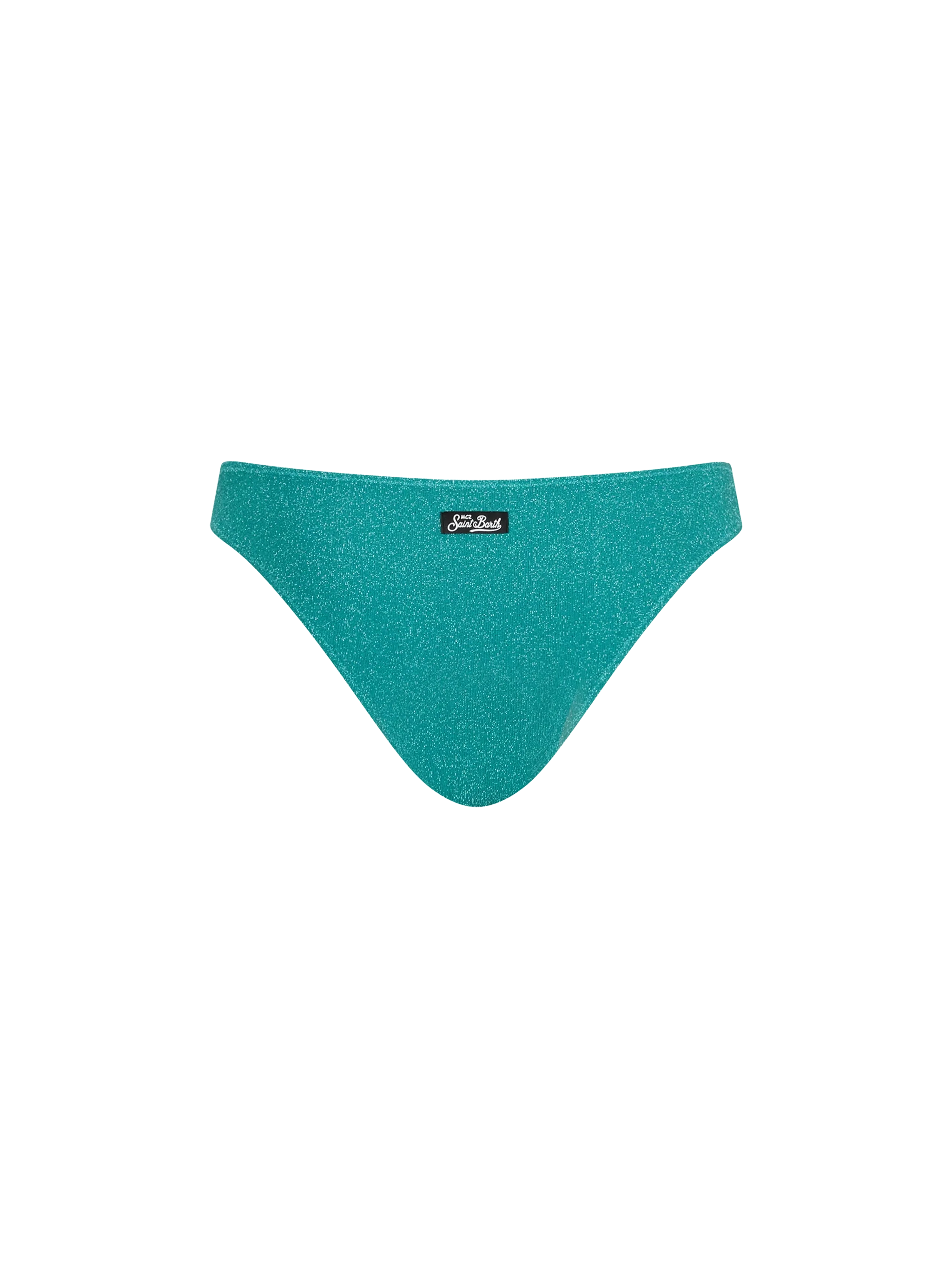 Lido Teal Lurex Swim Briefs Green Bottom