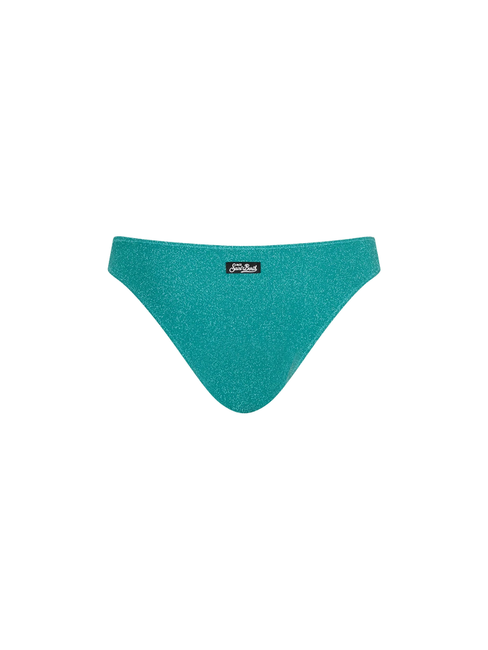 Lido Teal Lurex Swim Briefs Green Bottom