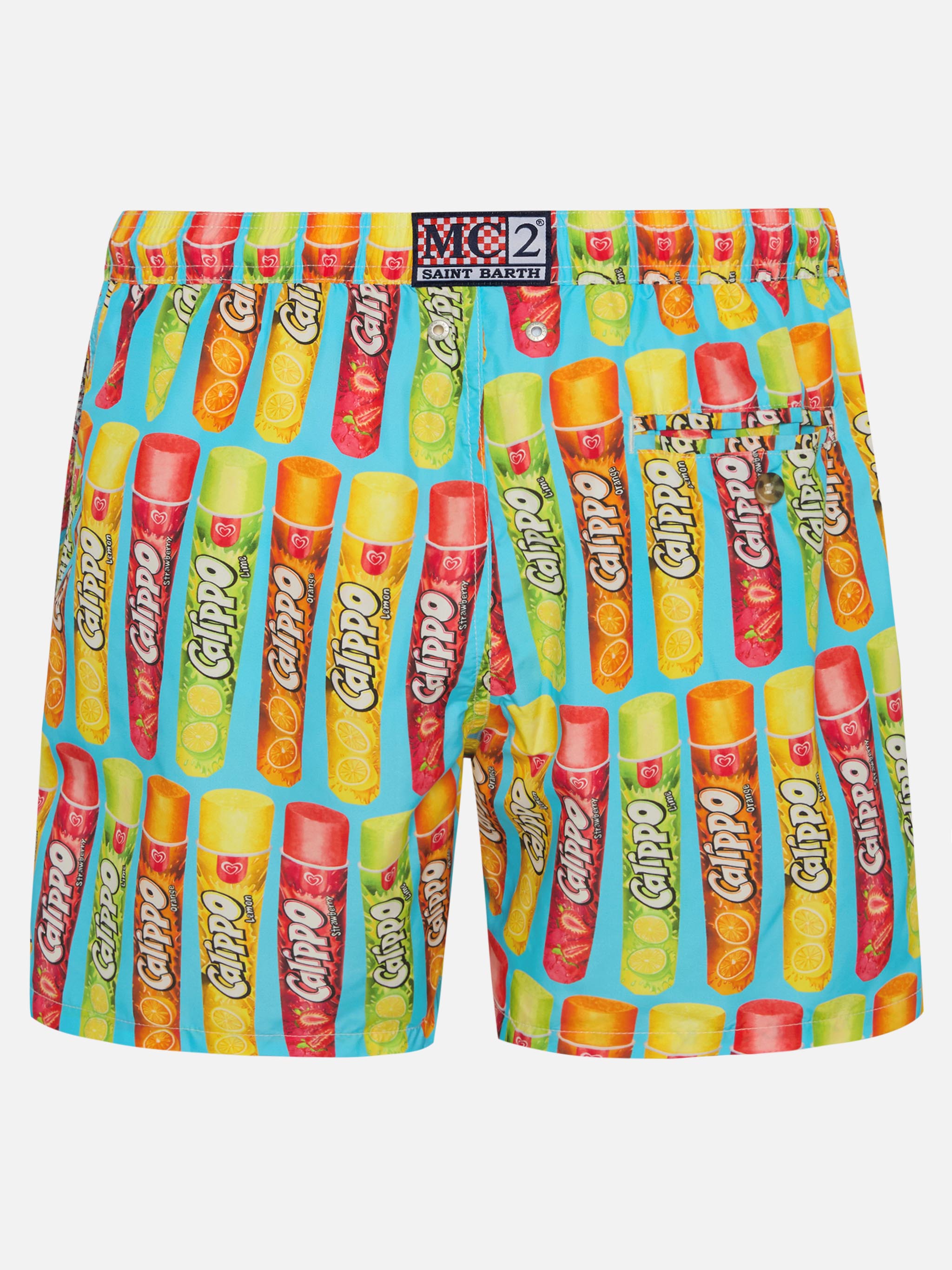 Man Swim Shorts With Calippo Print | Algida® Special Edition Blue Swimshort
