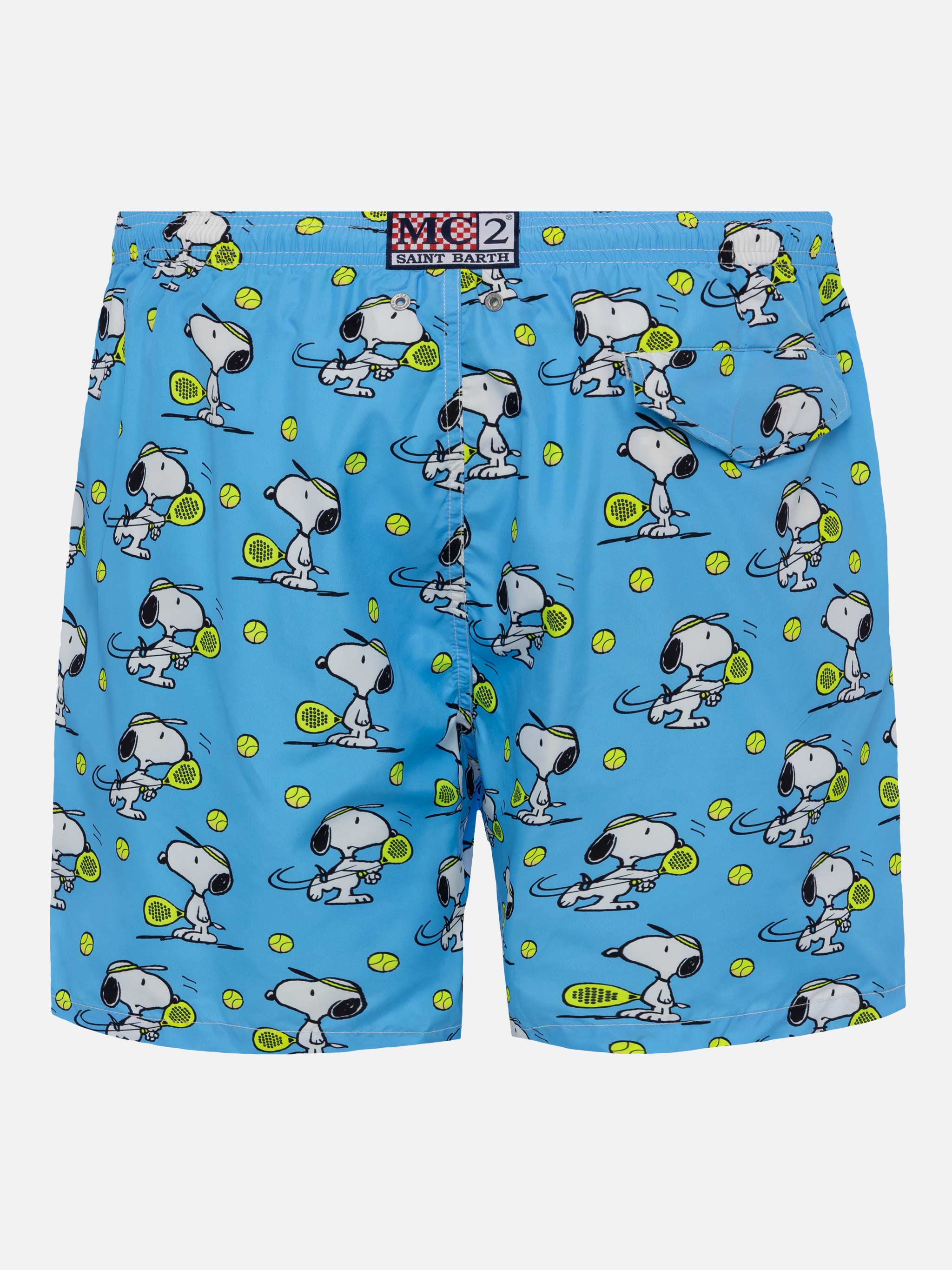 Lightweight Fabric Swim-Shorts Lighting With Snoopy Print|snoopy Peanuts® Special Edition Blue Swimshort
