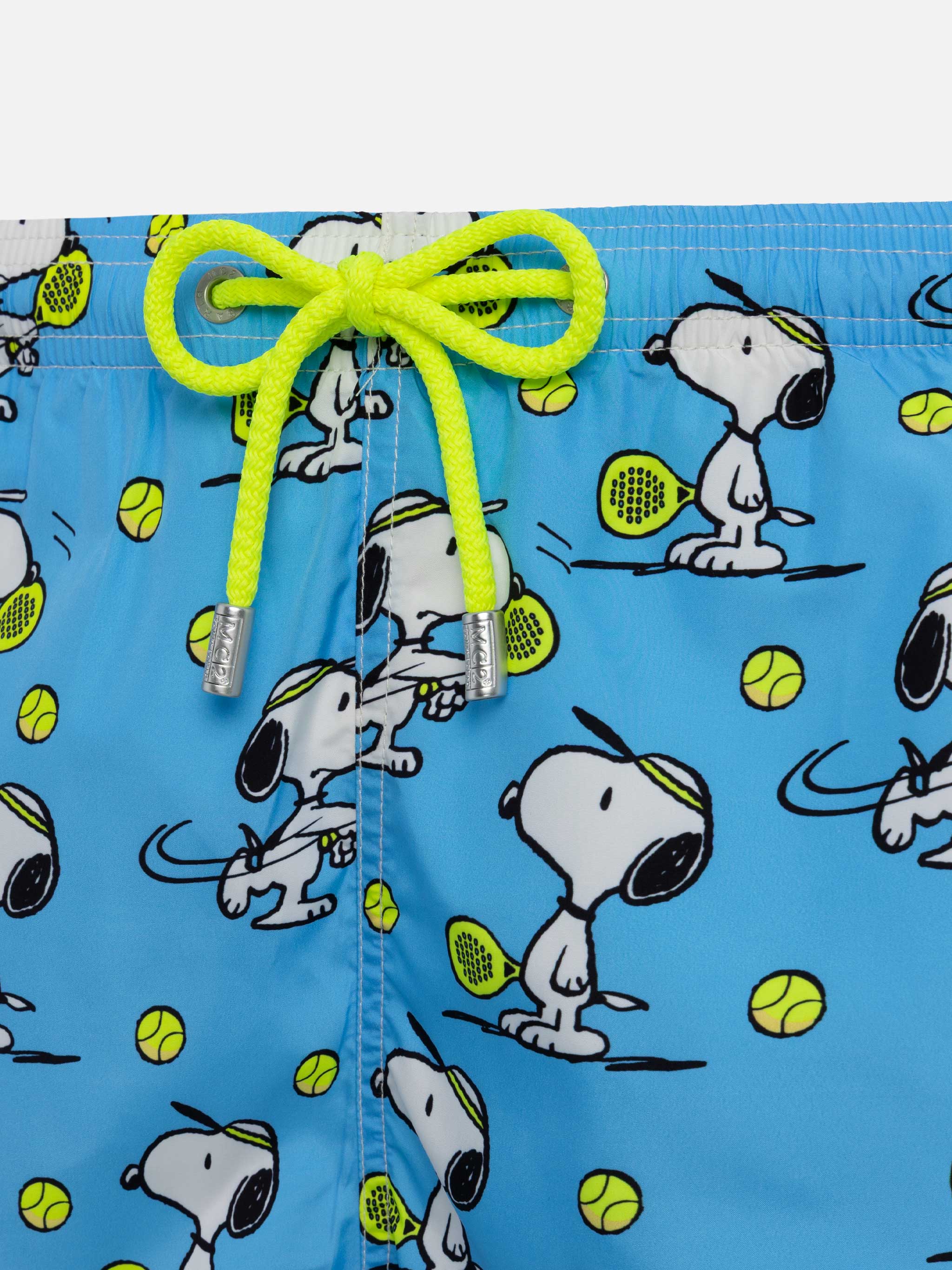 Lightweight Fabric Swim-Shorts Lighting With Snoopy Print|snoopy Peanuts® Special Edition Blue Swimshort