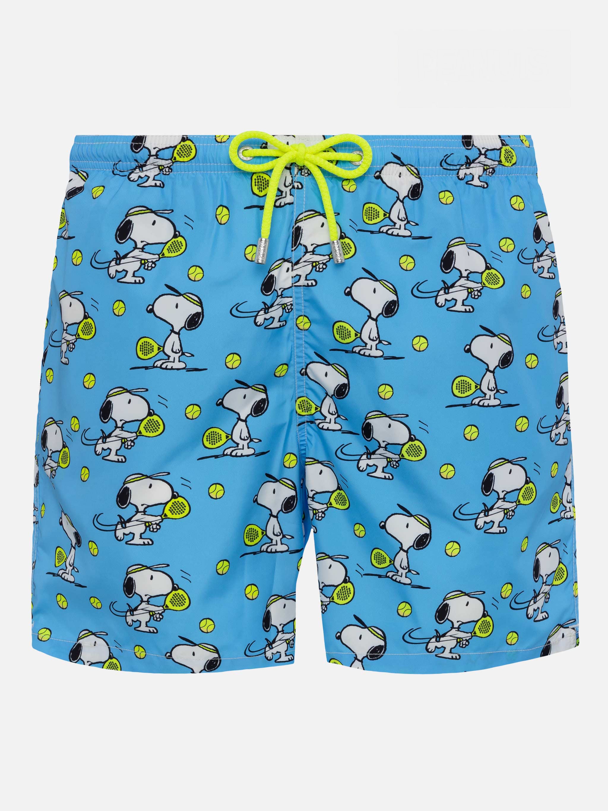 Lightweight Fabric Swim-Shorts Lighting With Snoopy Print|snoopy Peanuts® Special Edition Blue Swimshort