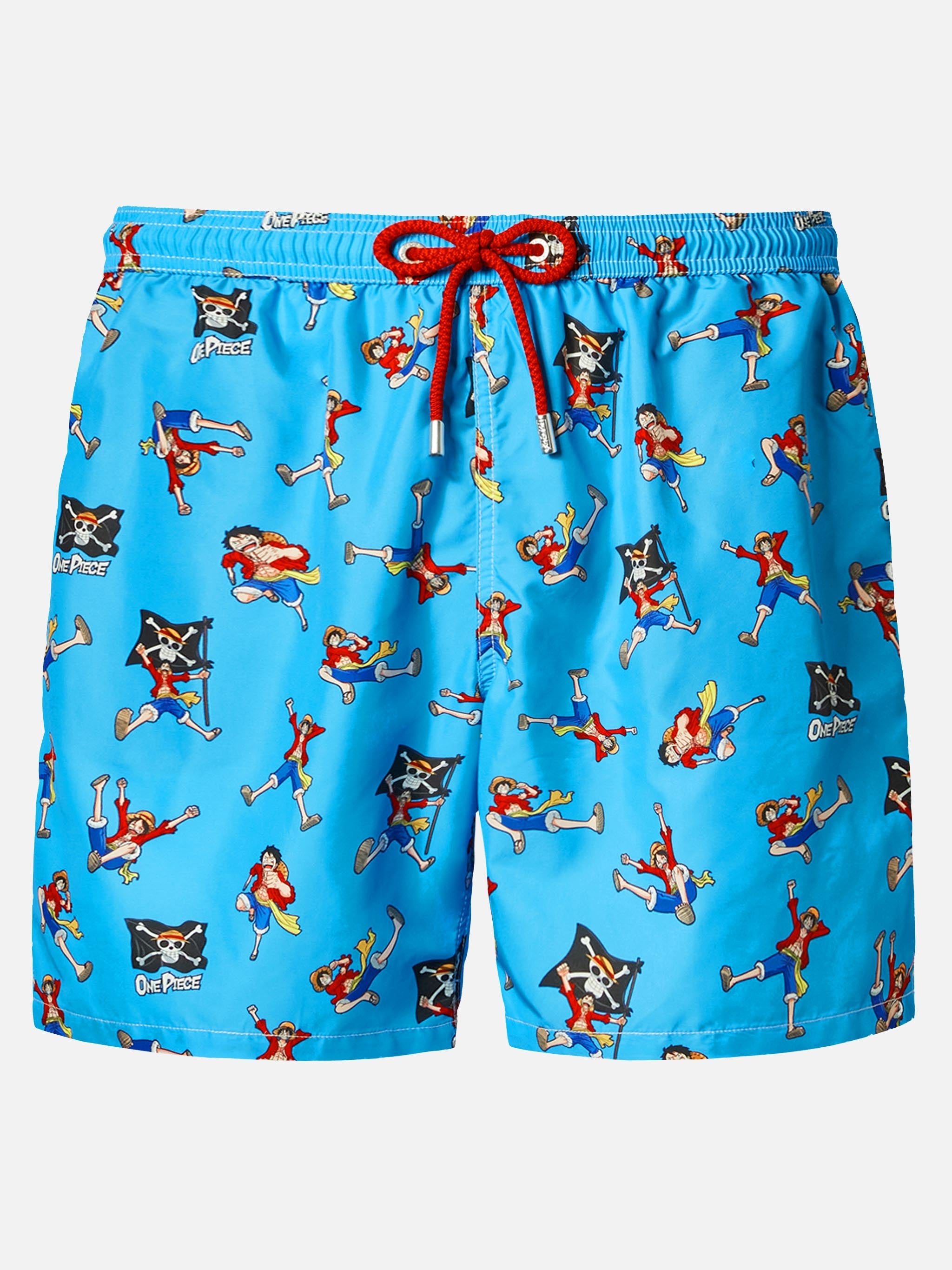 Lightweight Fabric Swim Shorts Lighting With One Piece Print | Piece® Special Edition White Swimshort