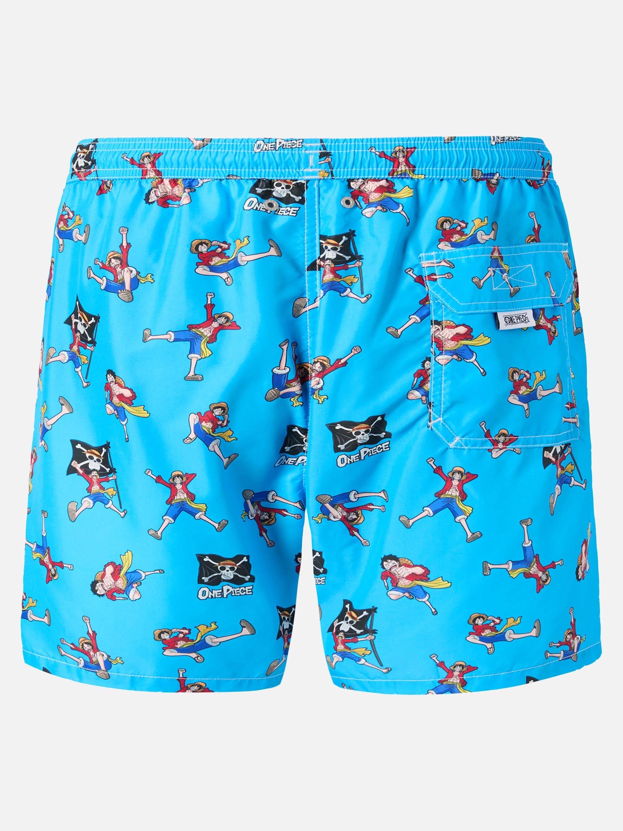 Lightweight Fabric Swim Shorts Lighting With One Piece Print | Piece® Special Edition White Swimshort