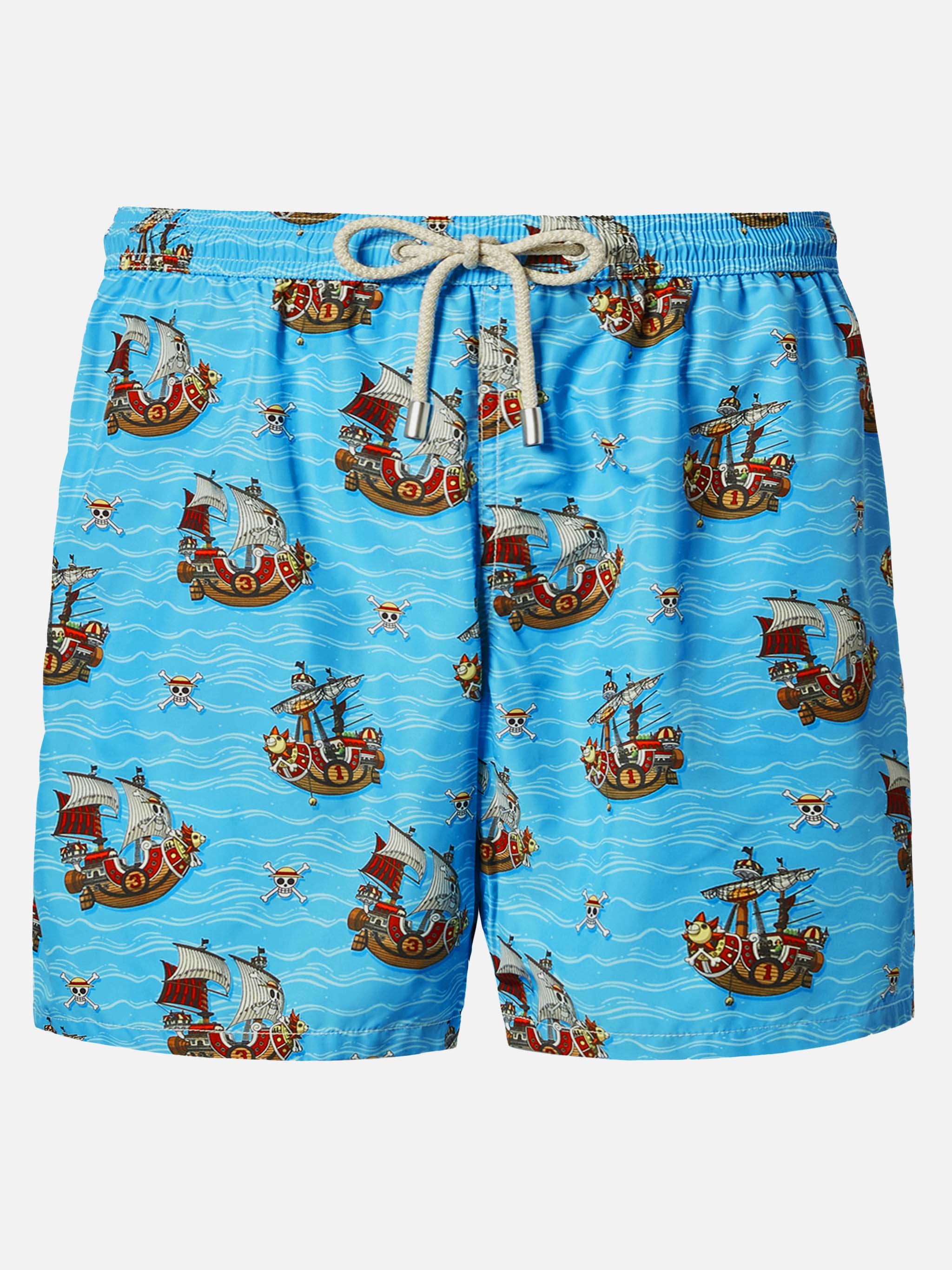 Lightweight Fabric Swim Shorts Lighting With One Piece Print | Piece® Special Edition Blue Swimshort