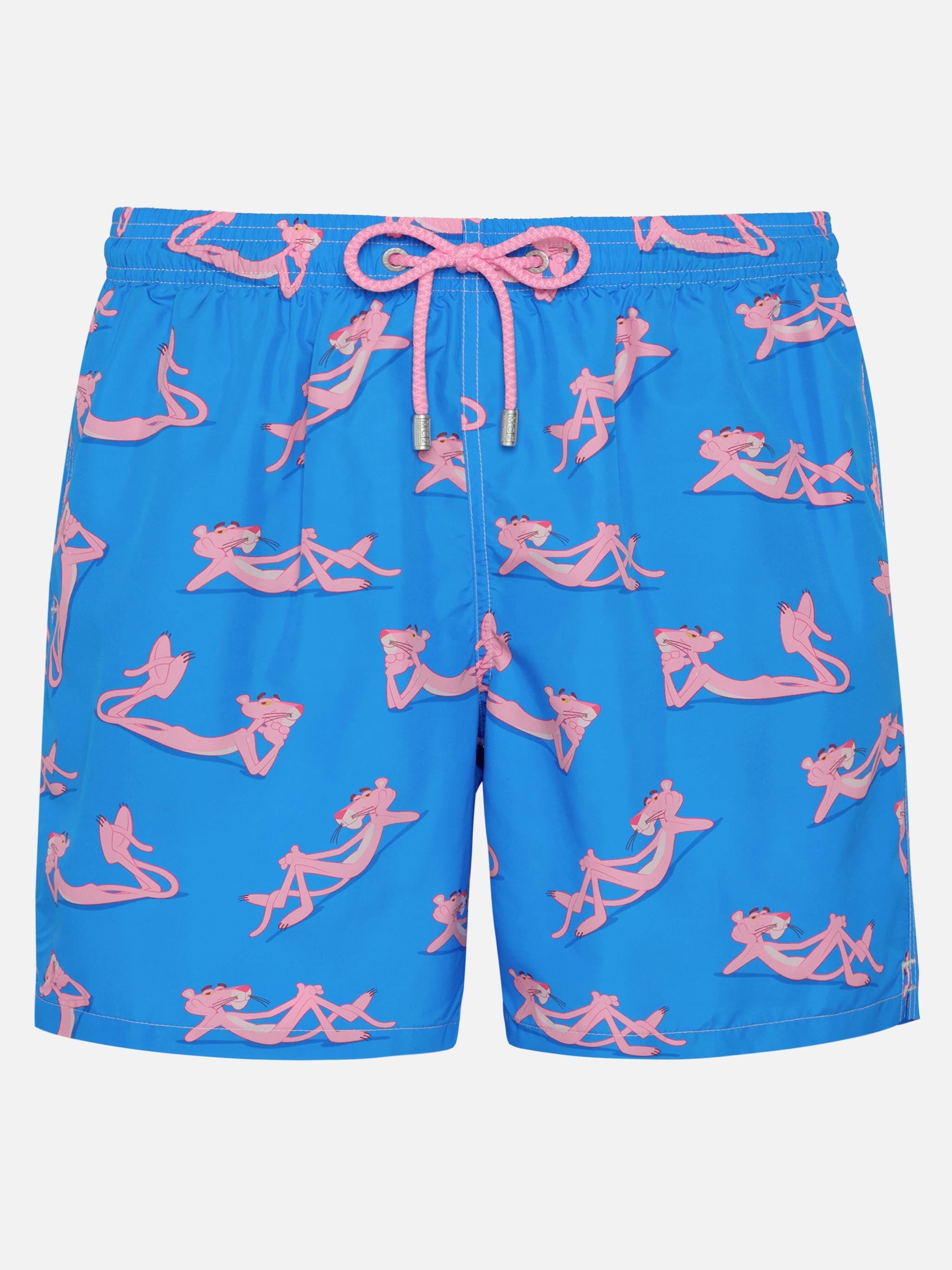 Lightweight Fabric Swim Shorts Lighting With The Pink Panther Print | Special Edition Blue Swimshort